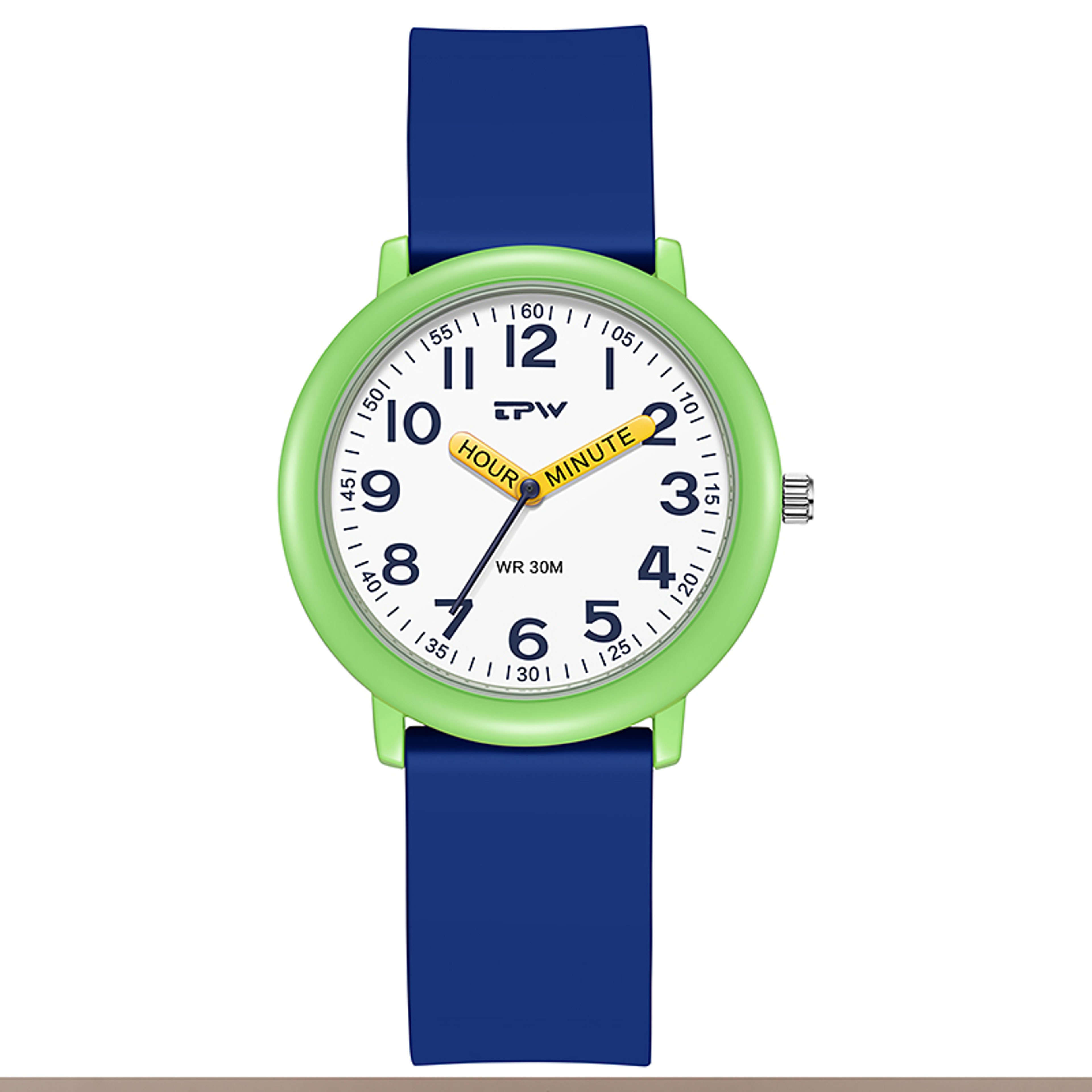 Kids Learning Watch With Colorful Dial Rubber Strap Watch  Luminous Hands For Girls 6