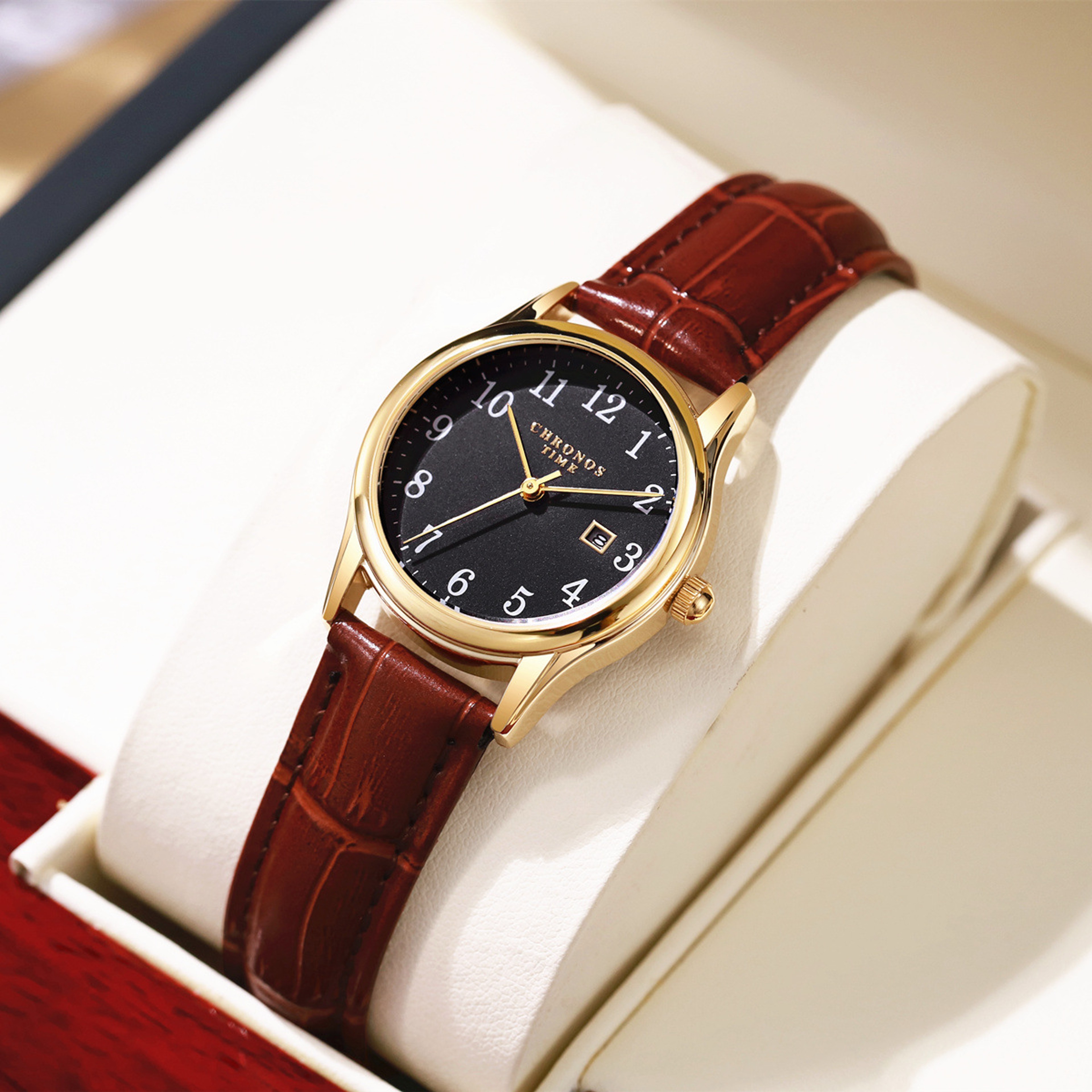 Luxury Women's Watch with Leather Strap Watch Design & Date Display – view 8