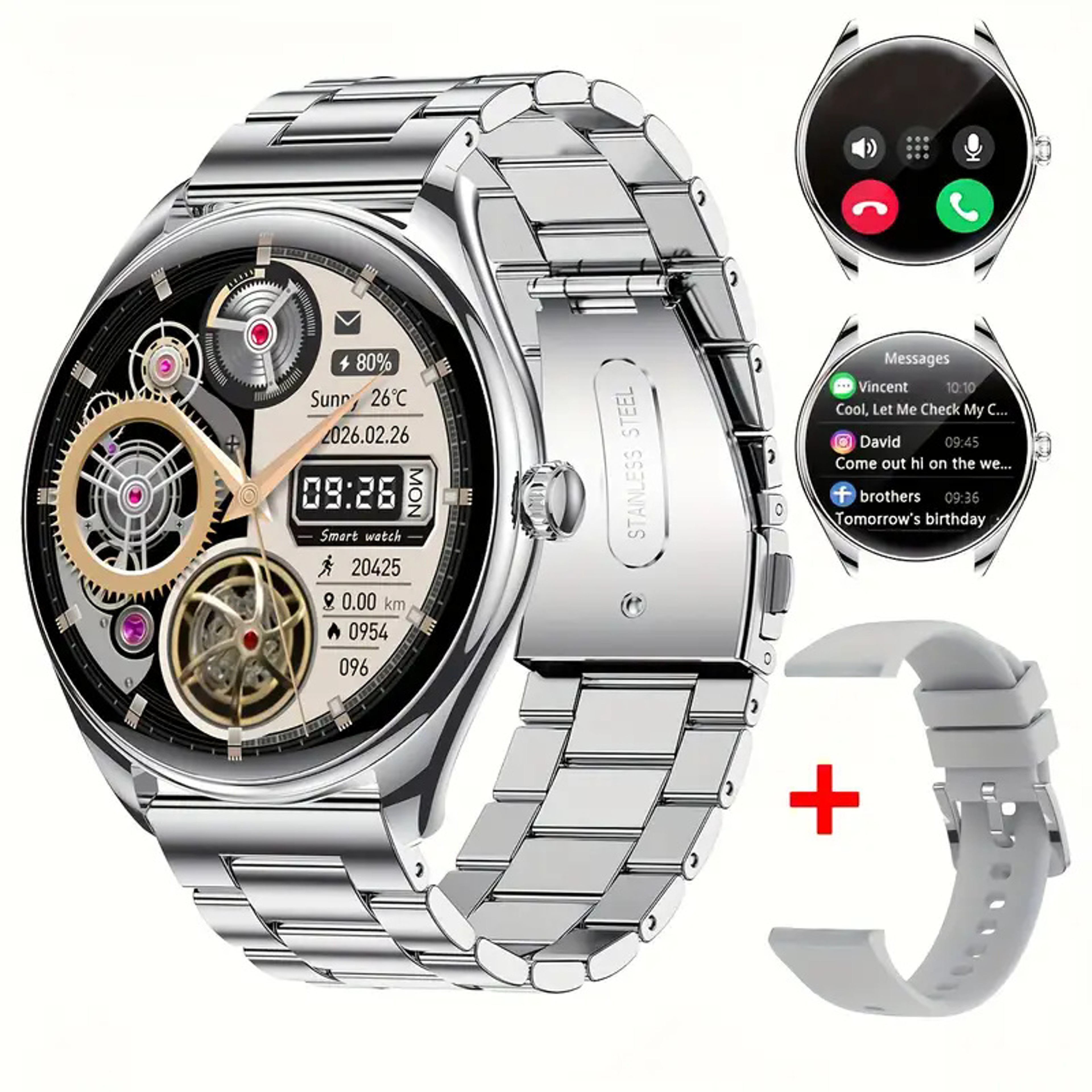Ultra Thin AMOLED Smartwatch with Bluetooth Calling & Heart Rate Monitor for Android & iOS – view 10