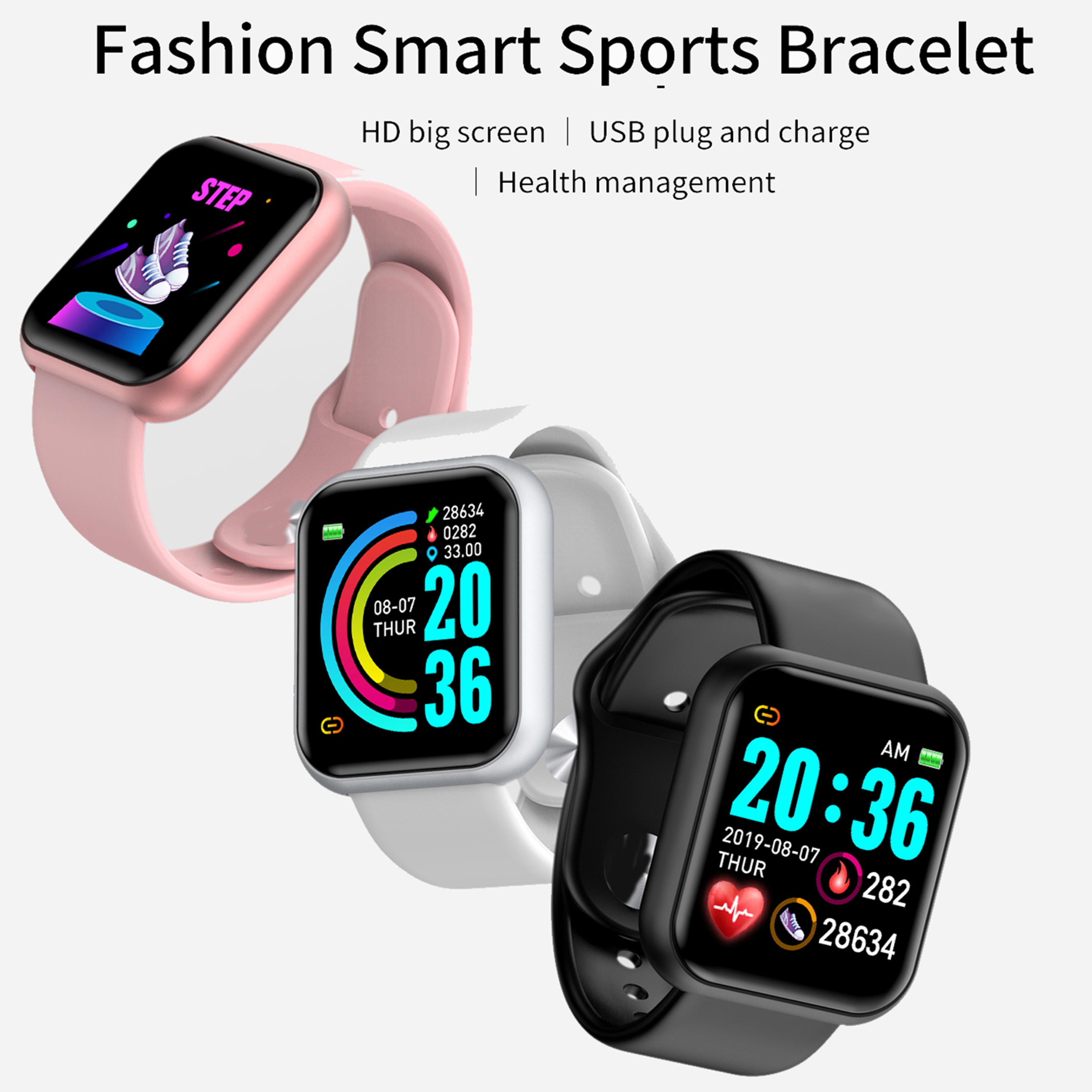 Smart Watch Fitness Tracker with Heart Rate Monitor, Sleep Tracking & USB Charging – view 4
