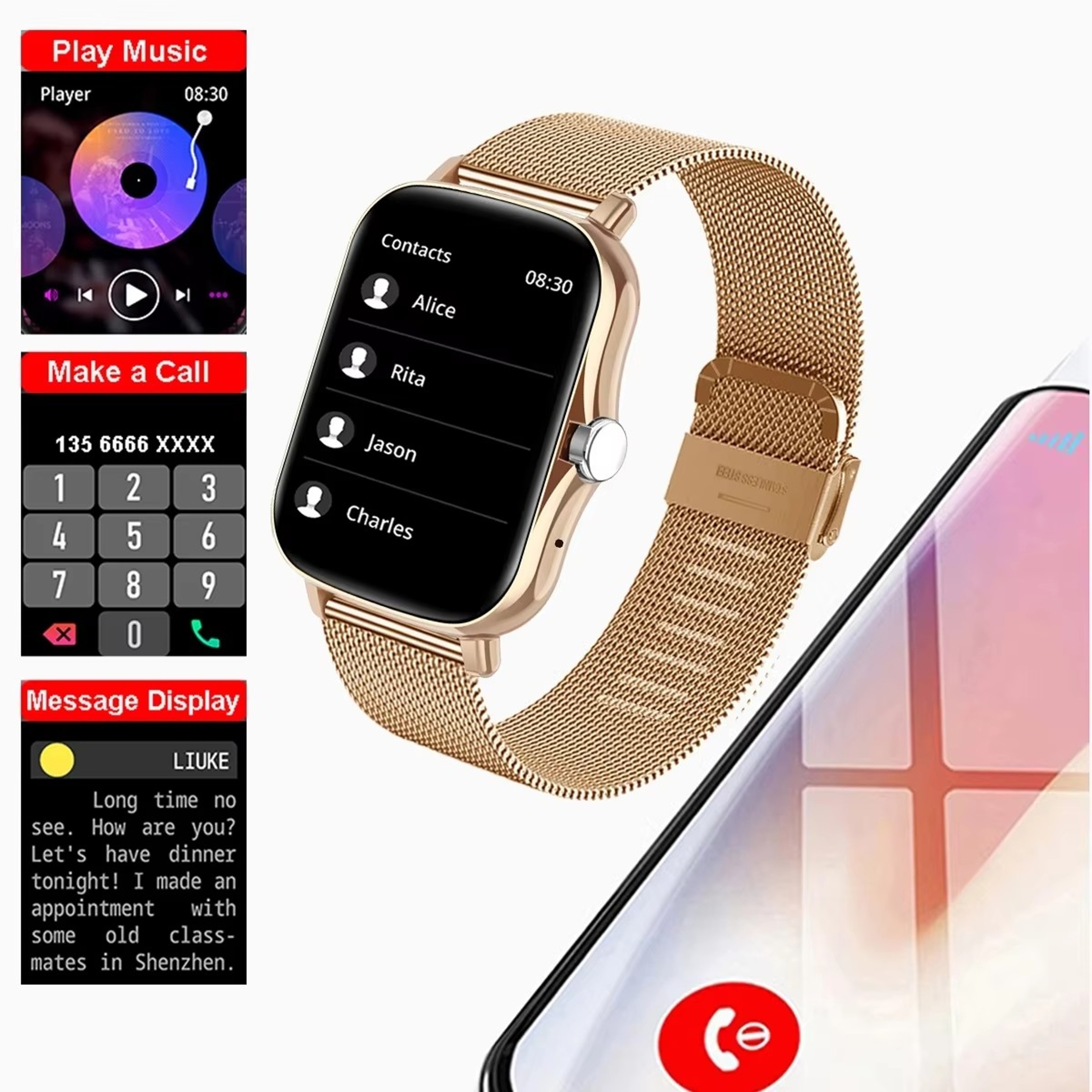 Smart Sync Bluetooth Smart Watch with HD Calling, Fitness Tracker & Sleep Monitor – view 3