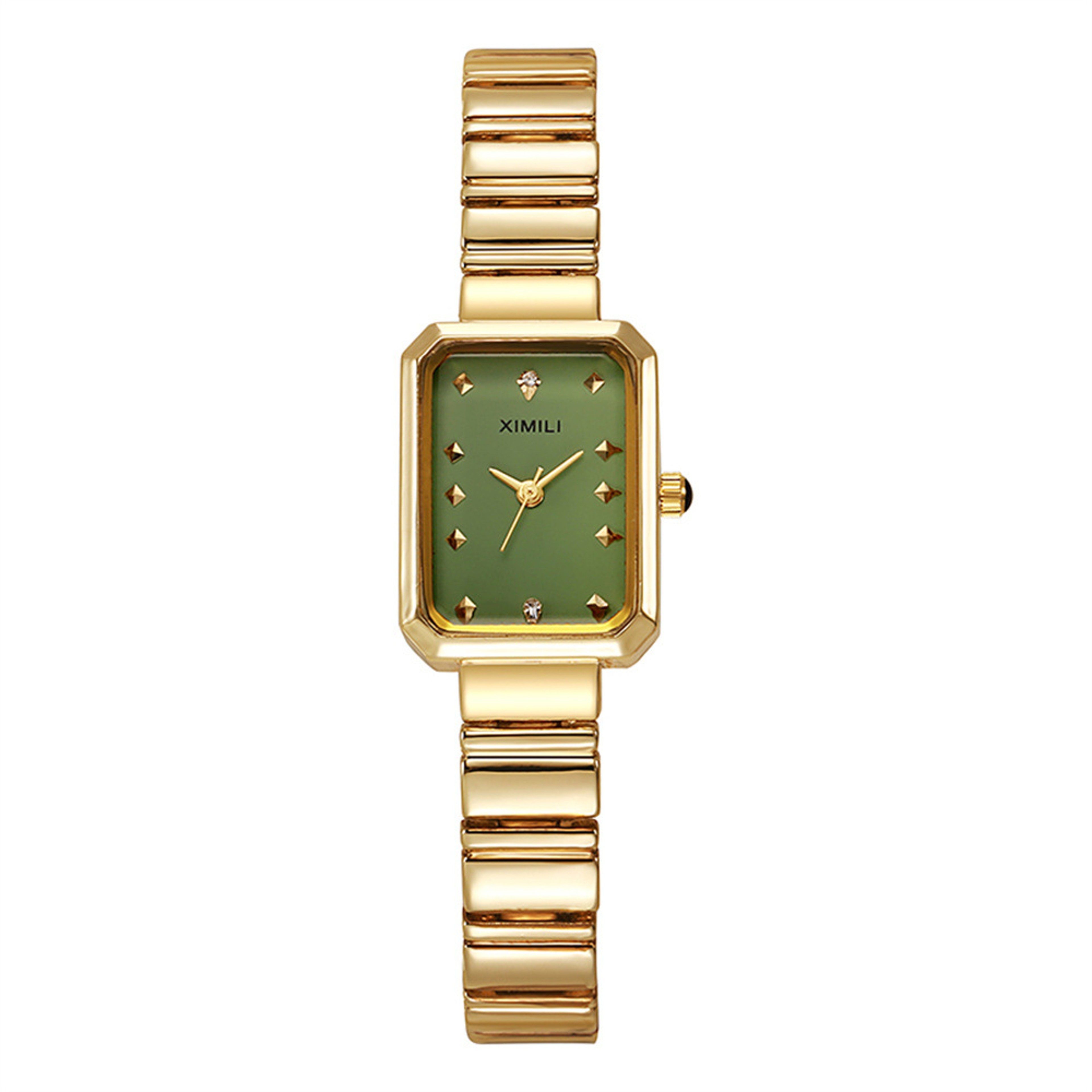 Elegant Women's Gold Square Watch with Stainless Steel Bracelet Minimalist Quartz Watch for Everyday Style – view 9