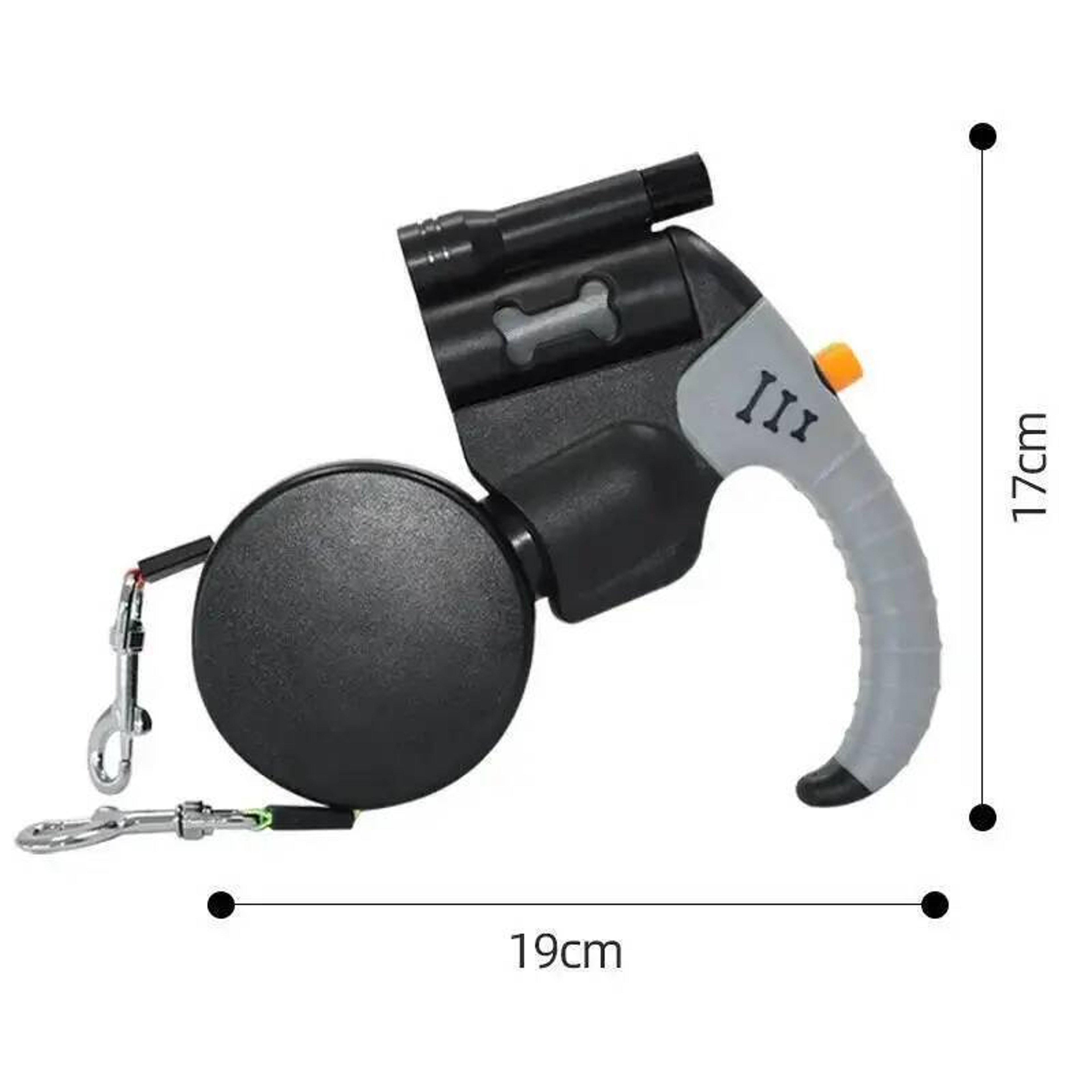 Dual Retractable Dog Leash with LED Flashlight for Dogs Tangle Free Dog Leash – view 6