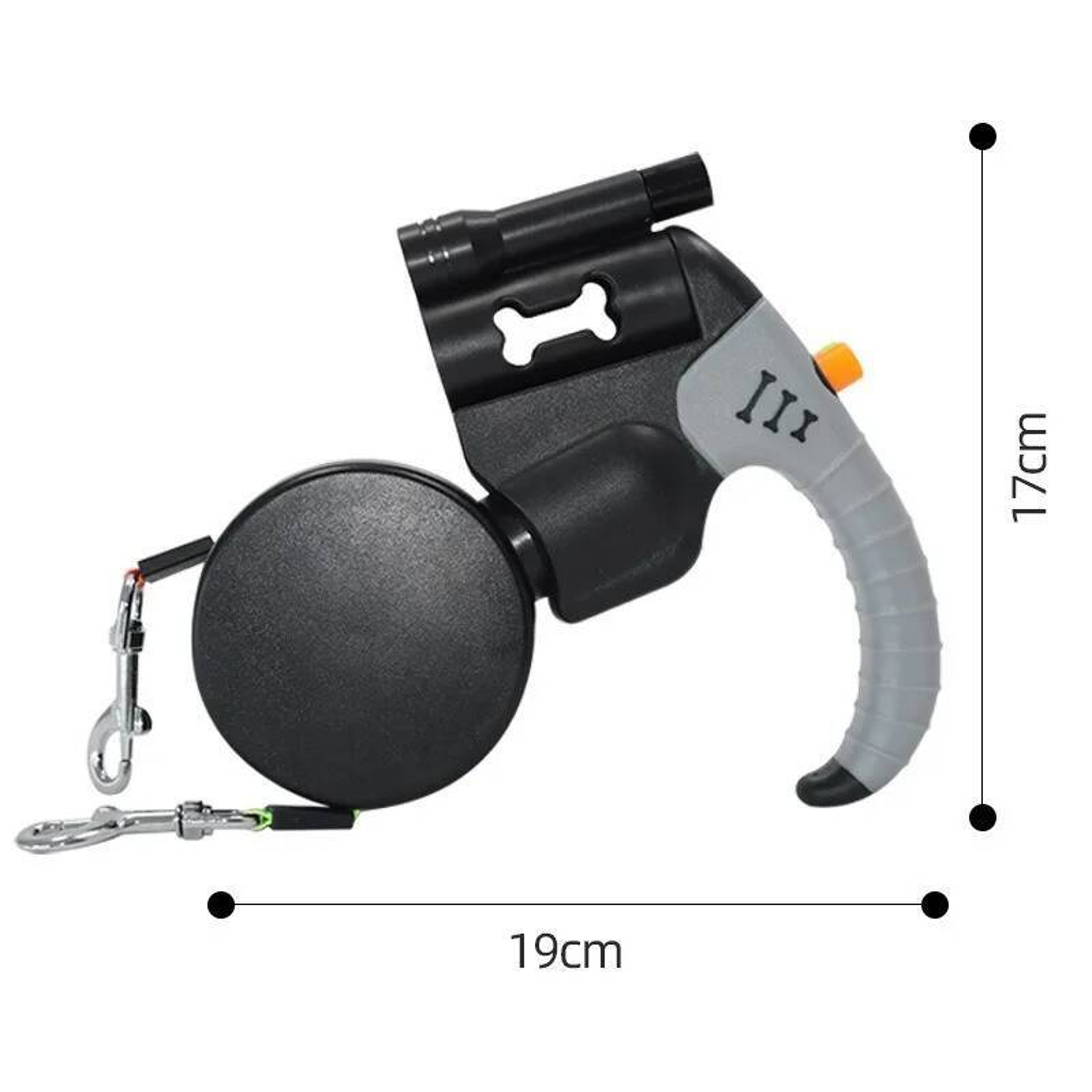 Dual Retractable Dog Leash with LED Flashlight for Dogs Tangle Free Dog Leash – view 12