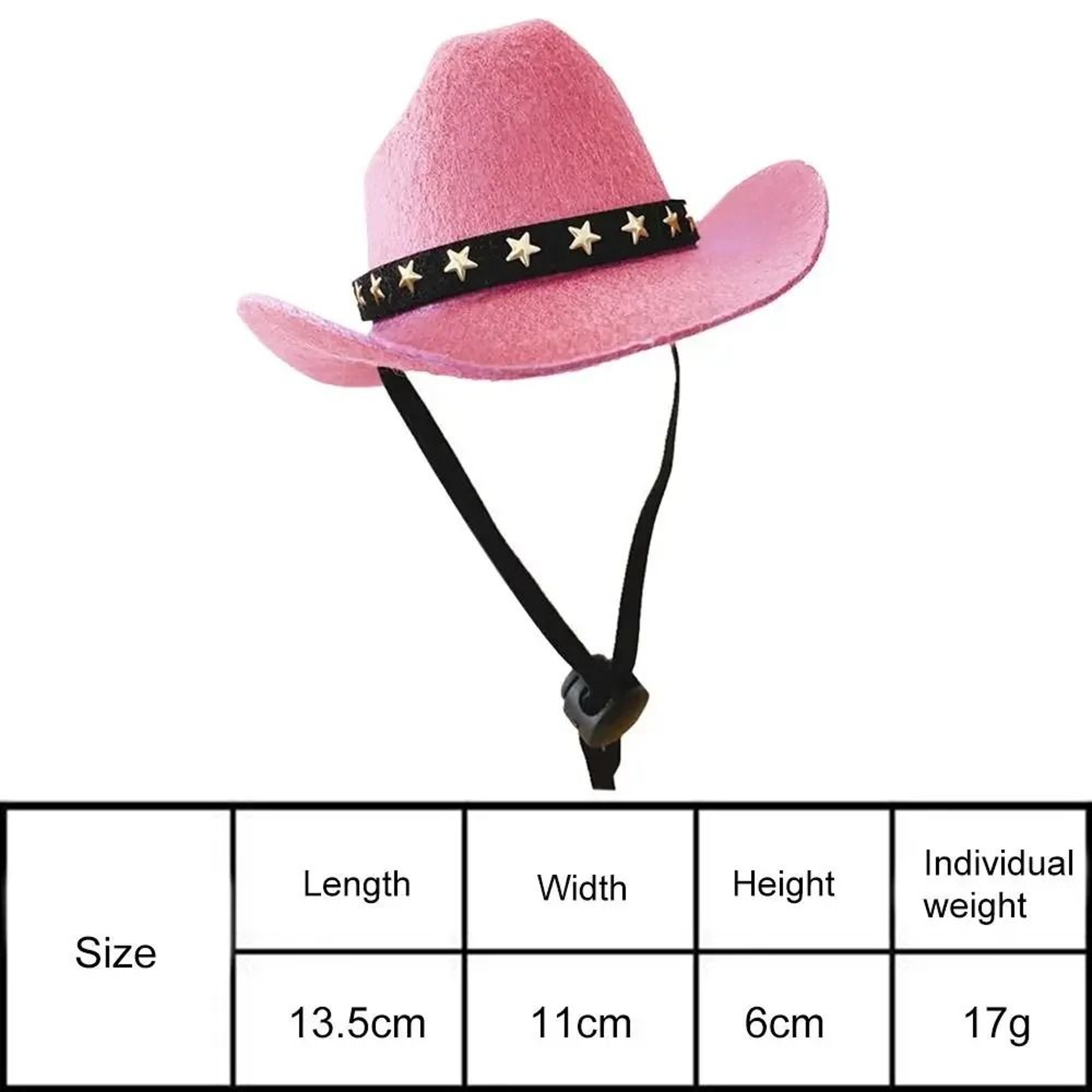Adjustable Pet Cowboy Hat for Dogs & Cats Funny Western Costume Headwear with Secure Fit – view 4