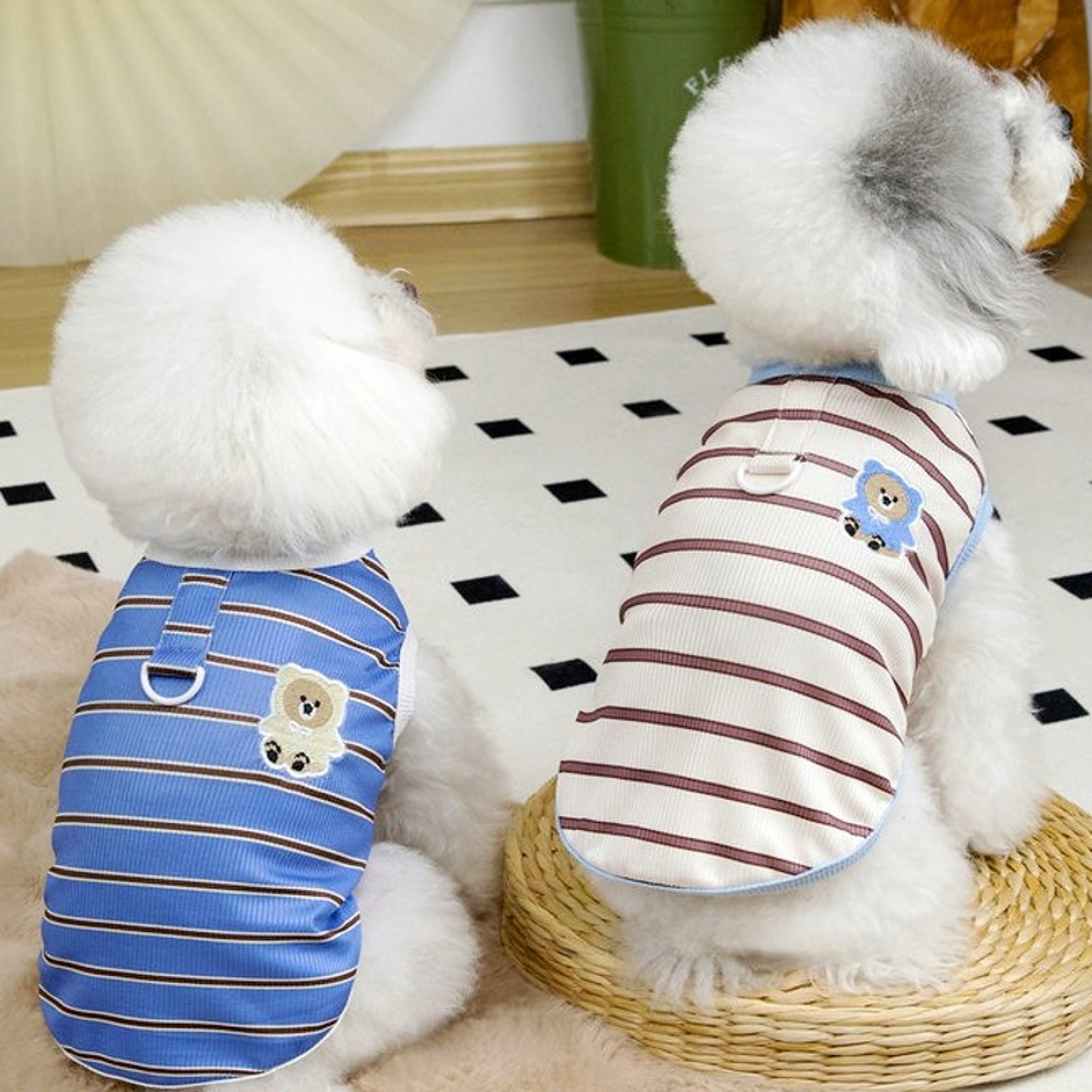 Breathable Dog Cooling Vest Striped Summer Dog Shirt for Small Dogs & Cats – view 2