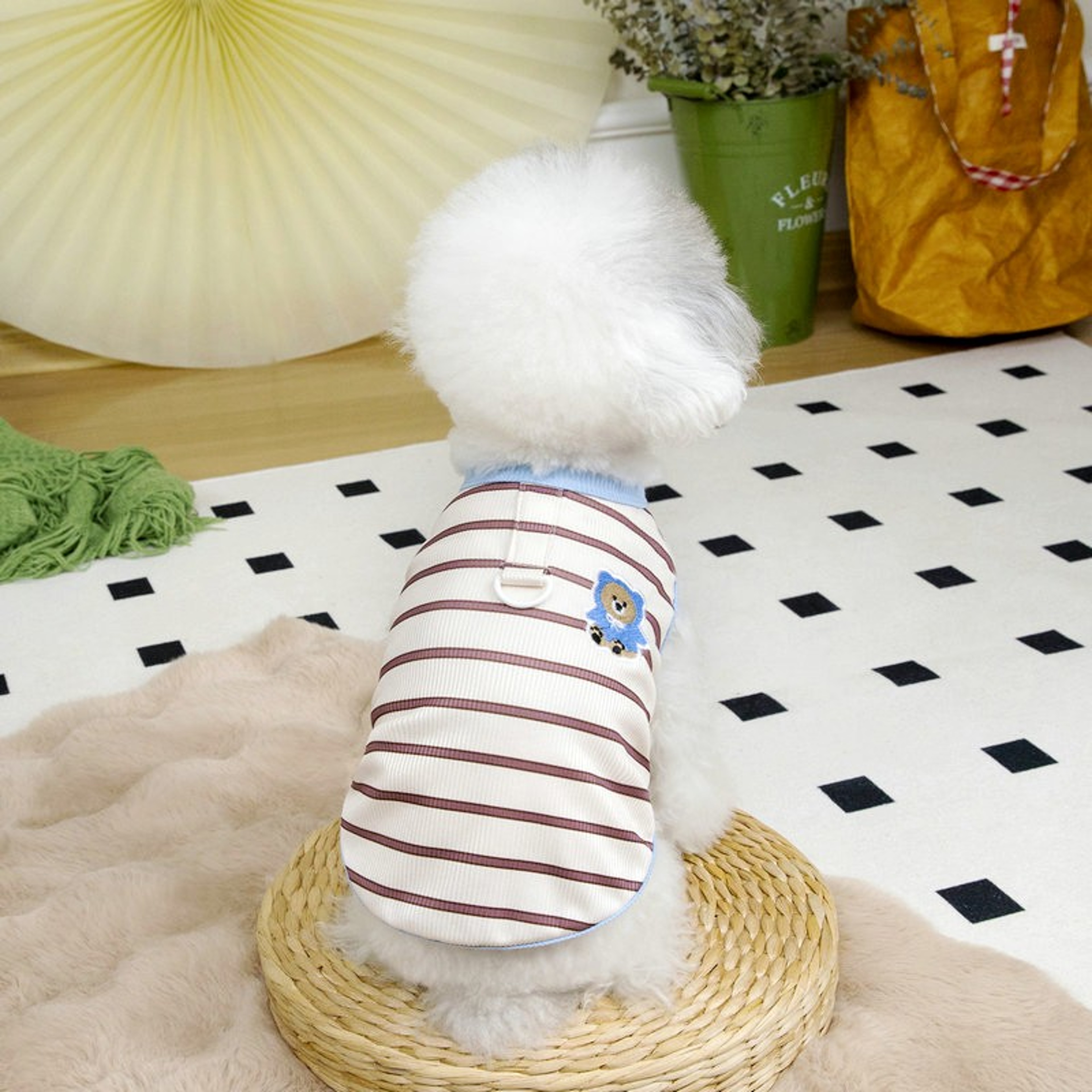 Breathable Dog Cooling Vest Striped Summer Dog Shirt for Small Dogs & Cats – view 9