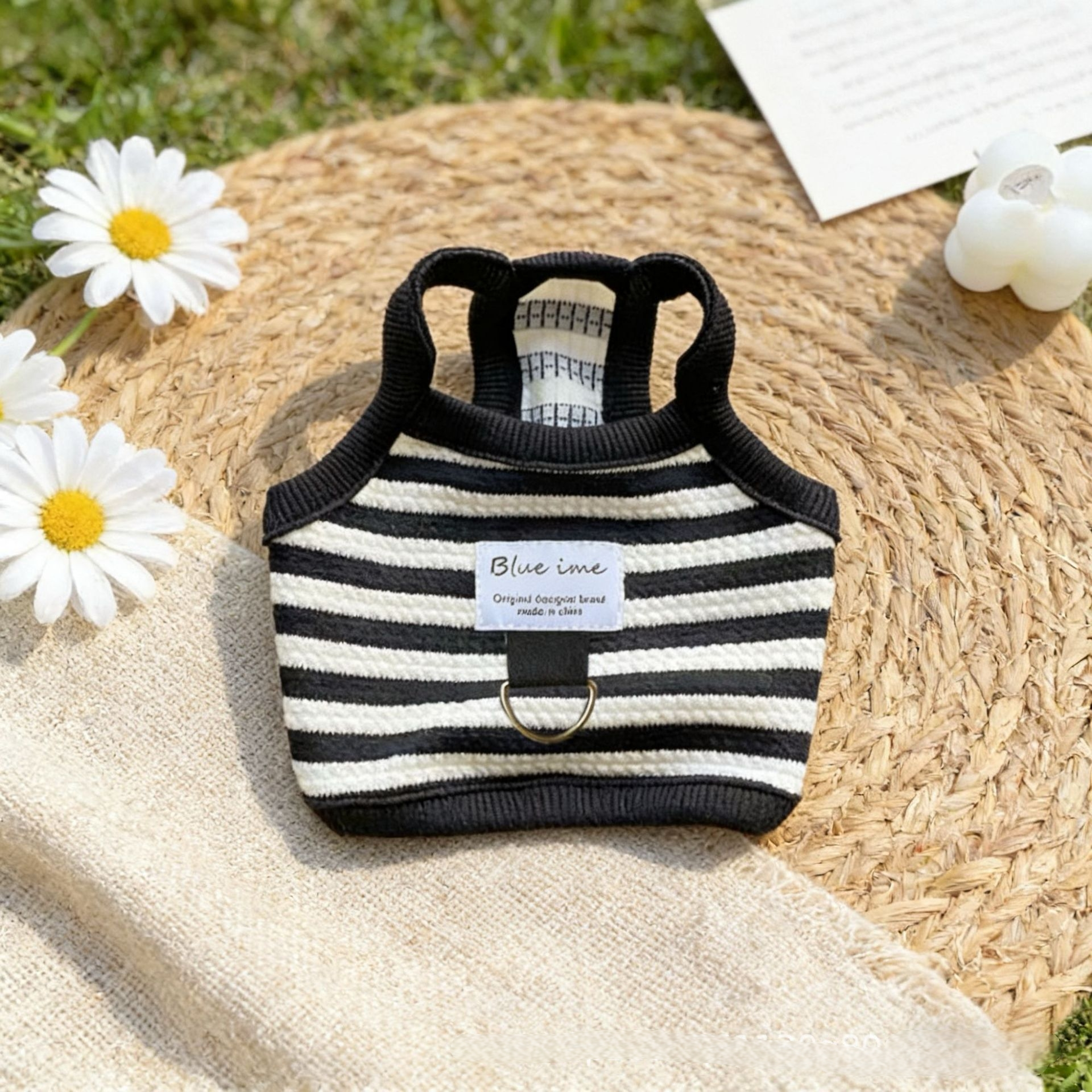 Striped Cotton Dog Vest Breathable Small Dog Shirt for Puppies & Chihuahuas – view 2