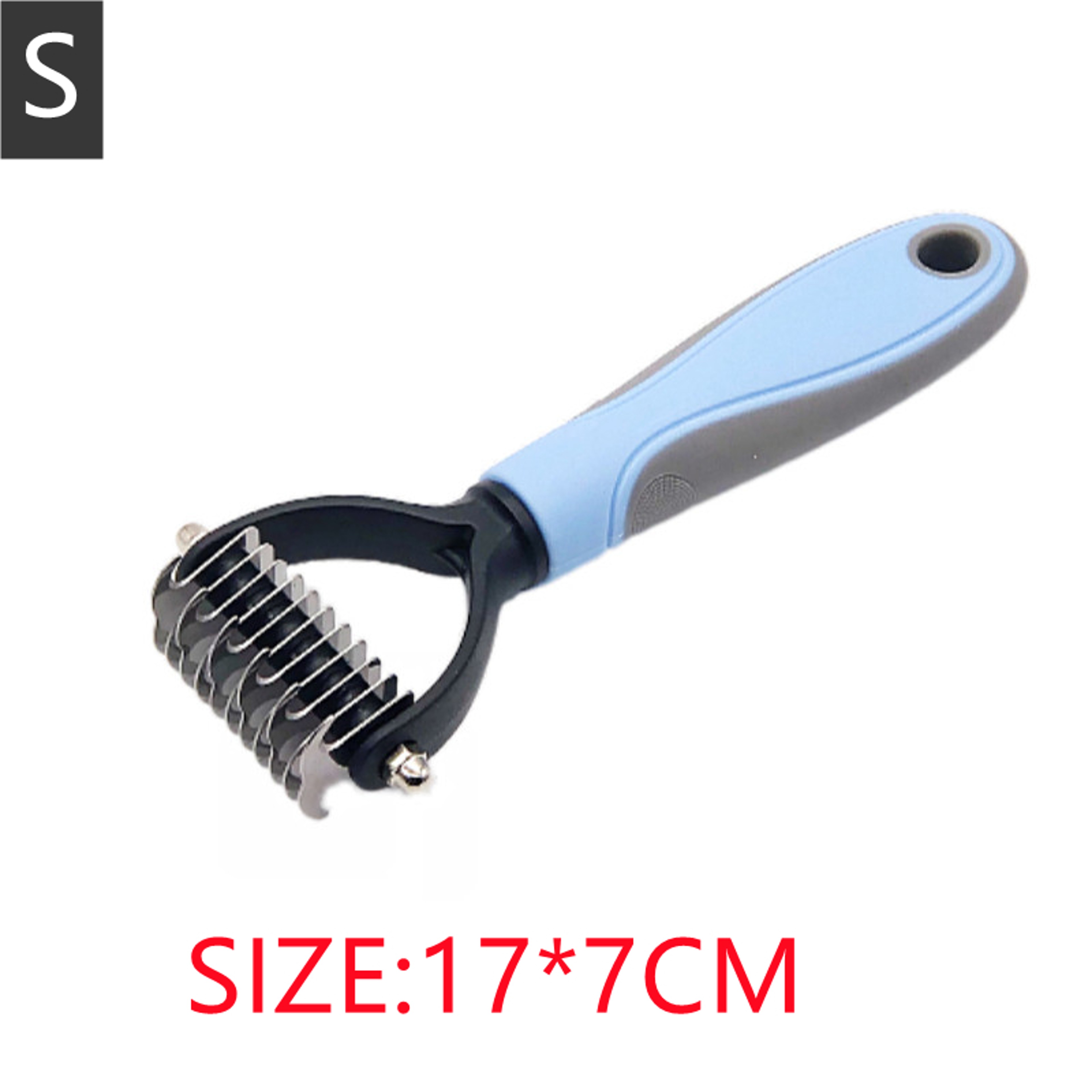 Gentle Undercoat Rake Dual Sided Pet Grooming Brush & Cat Hair Removal Comb – view 10