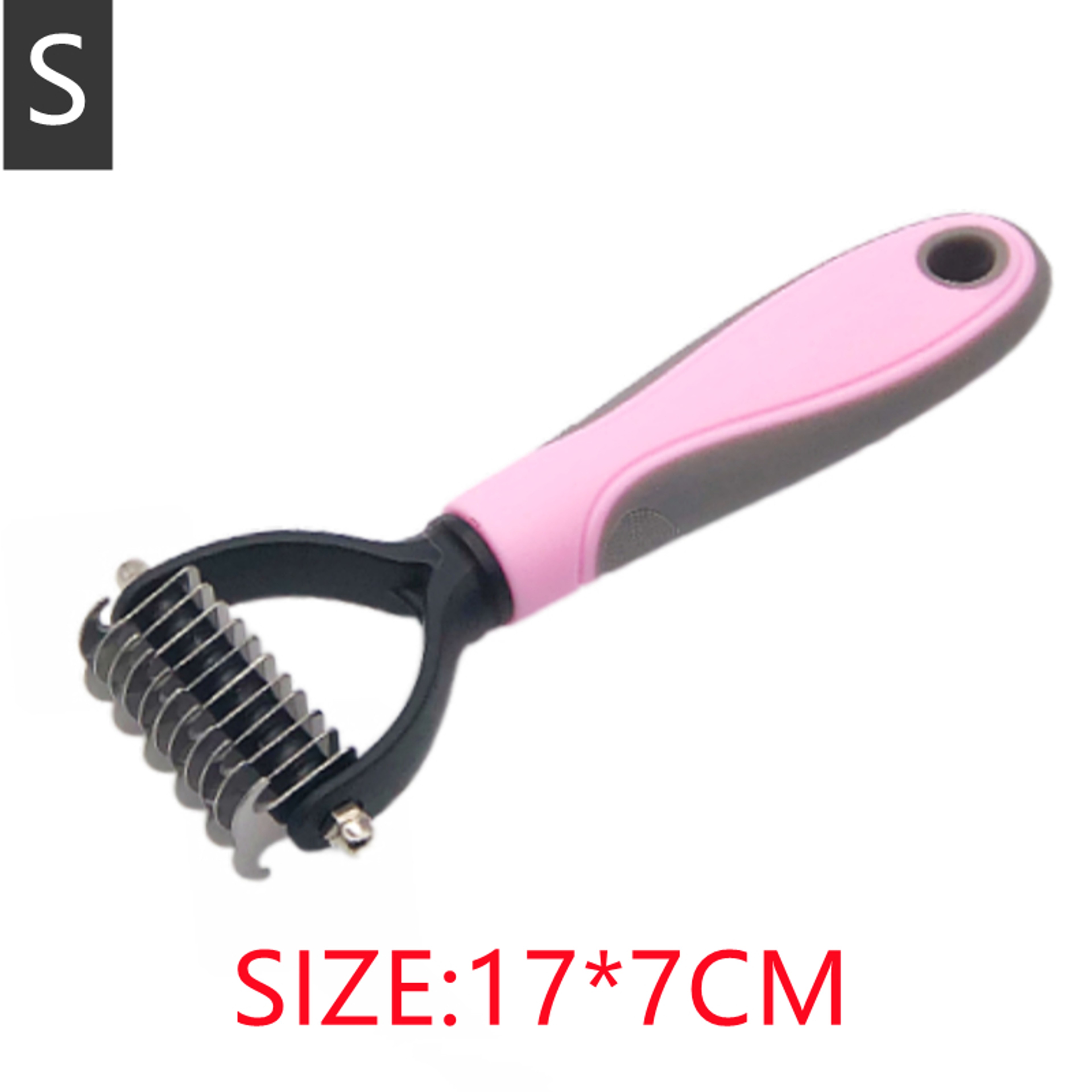 Gentle Undercoat Rake Dual Sided Pet Grooming Brush & Cat Hair Removal Comb – view 12