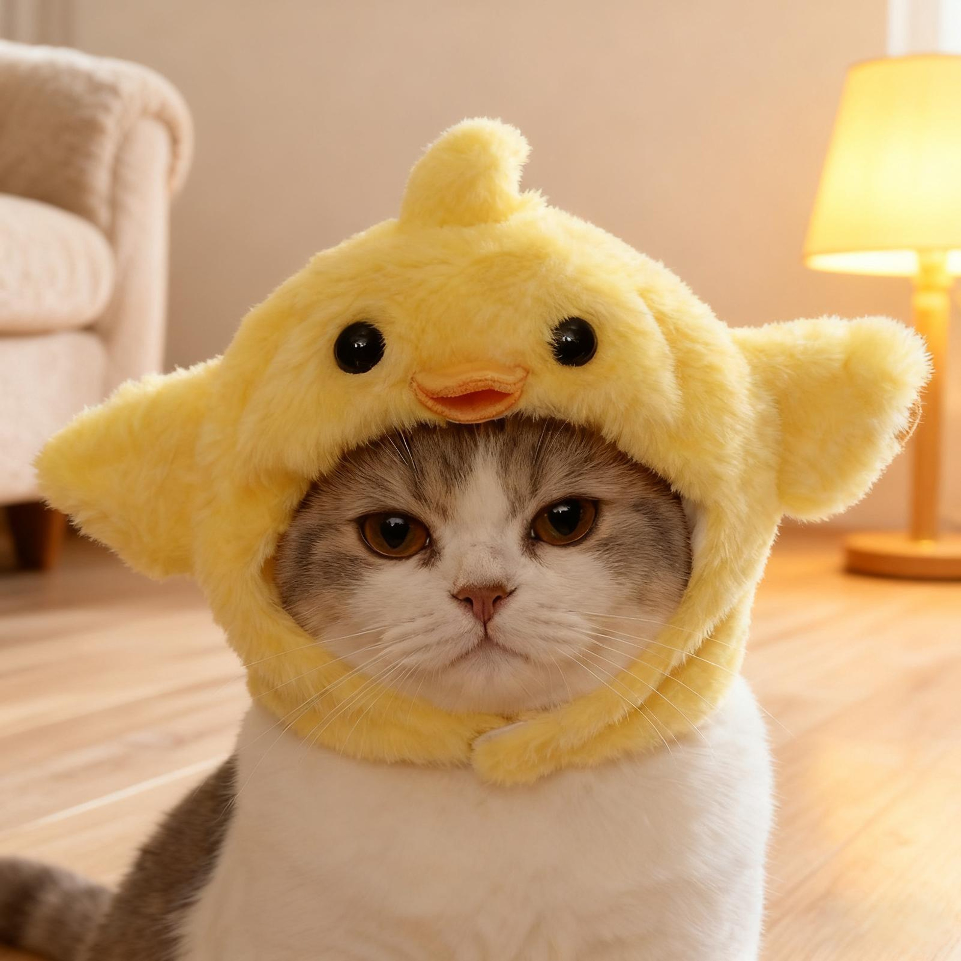 Cute Cat Hat Costume Soft Plush Pet Dress Up Headwear – view 6