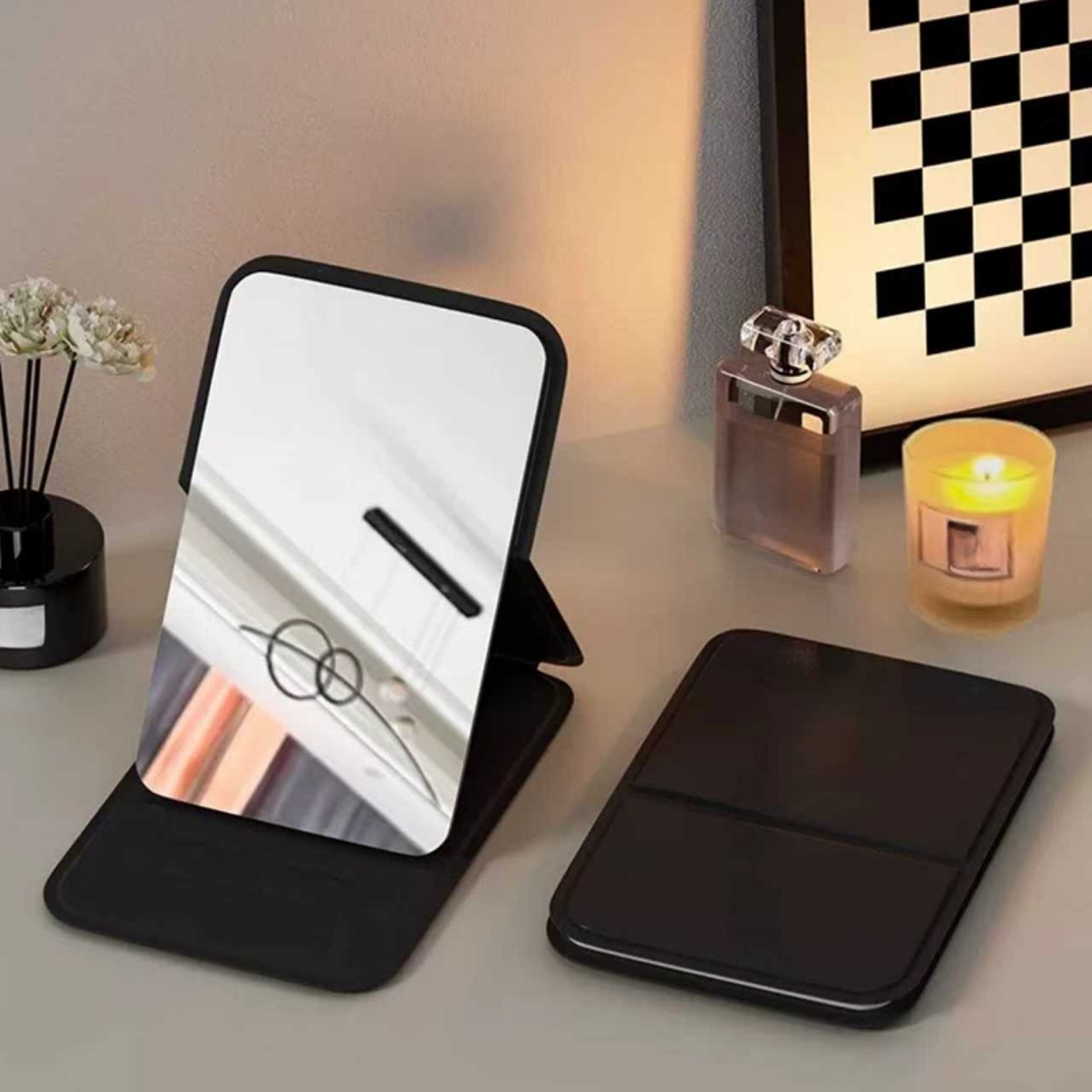 Portable Foldable Makeup Mirror Compact Desktop Vanity Mirror for Travel, Dorm & Home – view 5
