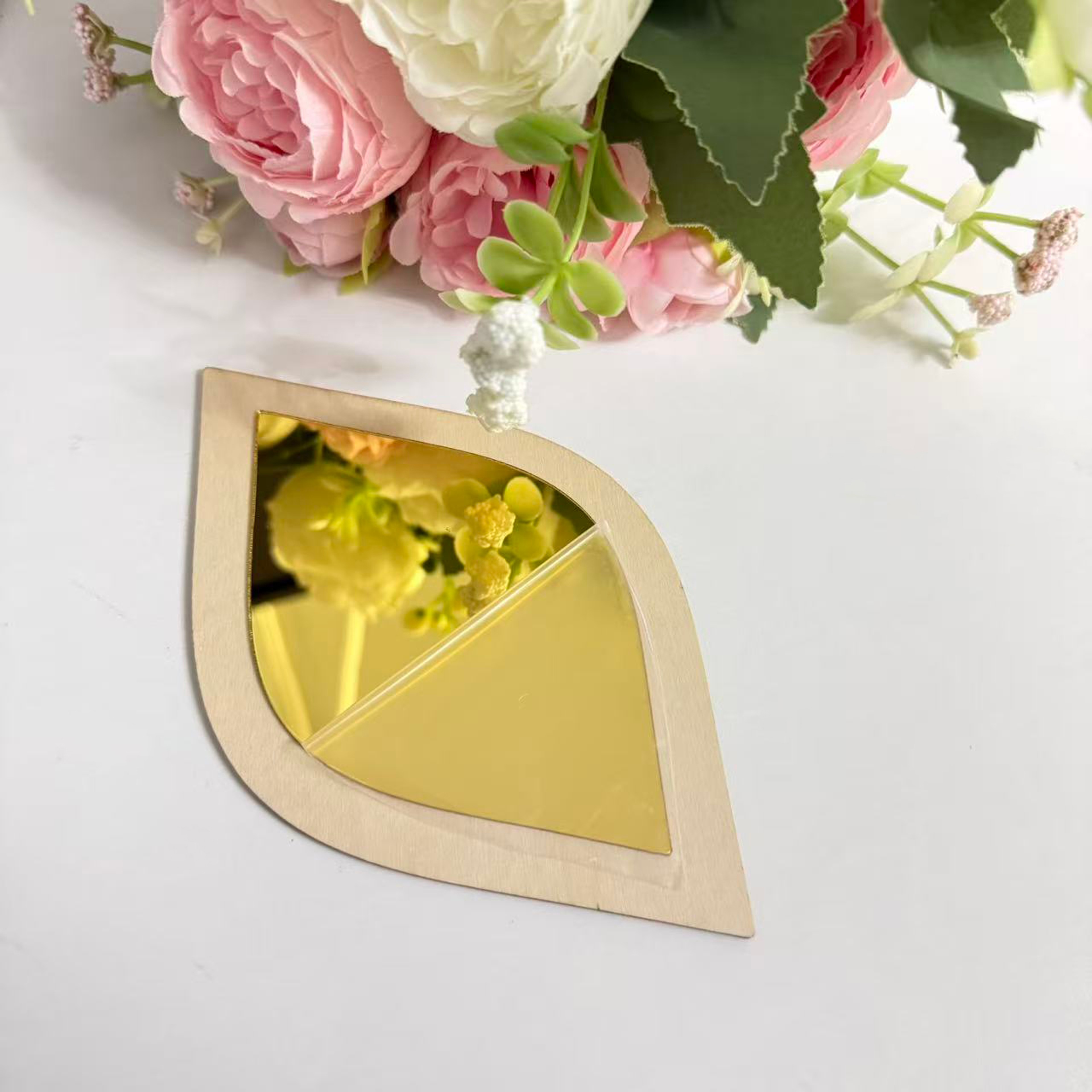 Boho Wall Mirror Set of Acrylic Teardrop Decorative Mirror Wall Decor for Bedroom & Living Room – view 8