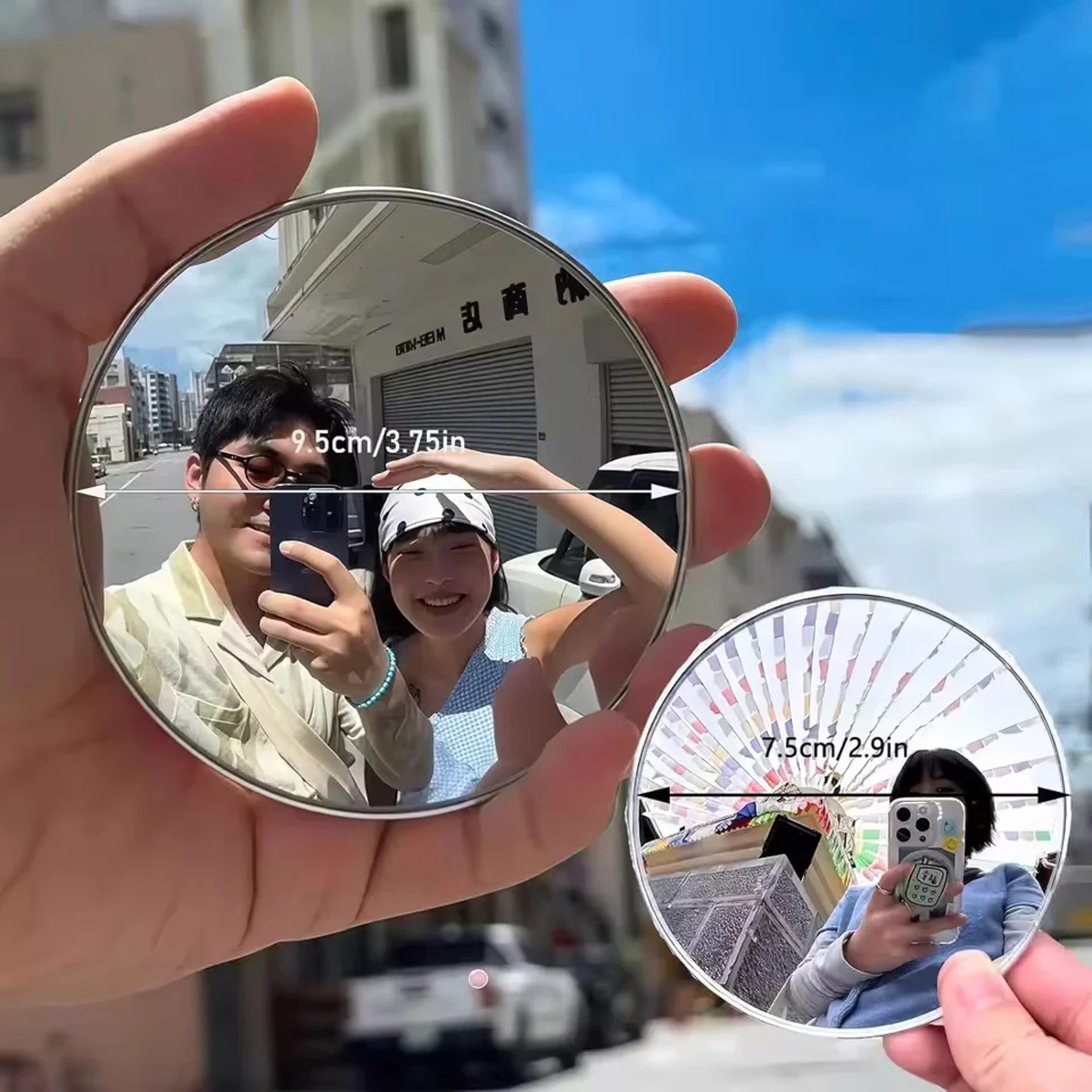 Portable Travel Selfie Mirror Convex Handheld Makeup Mirror for Photography & Touch Ups – view 3