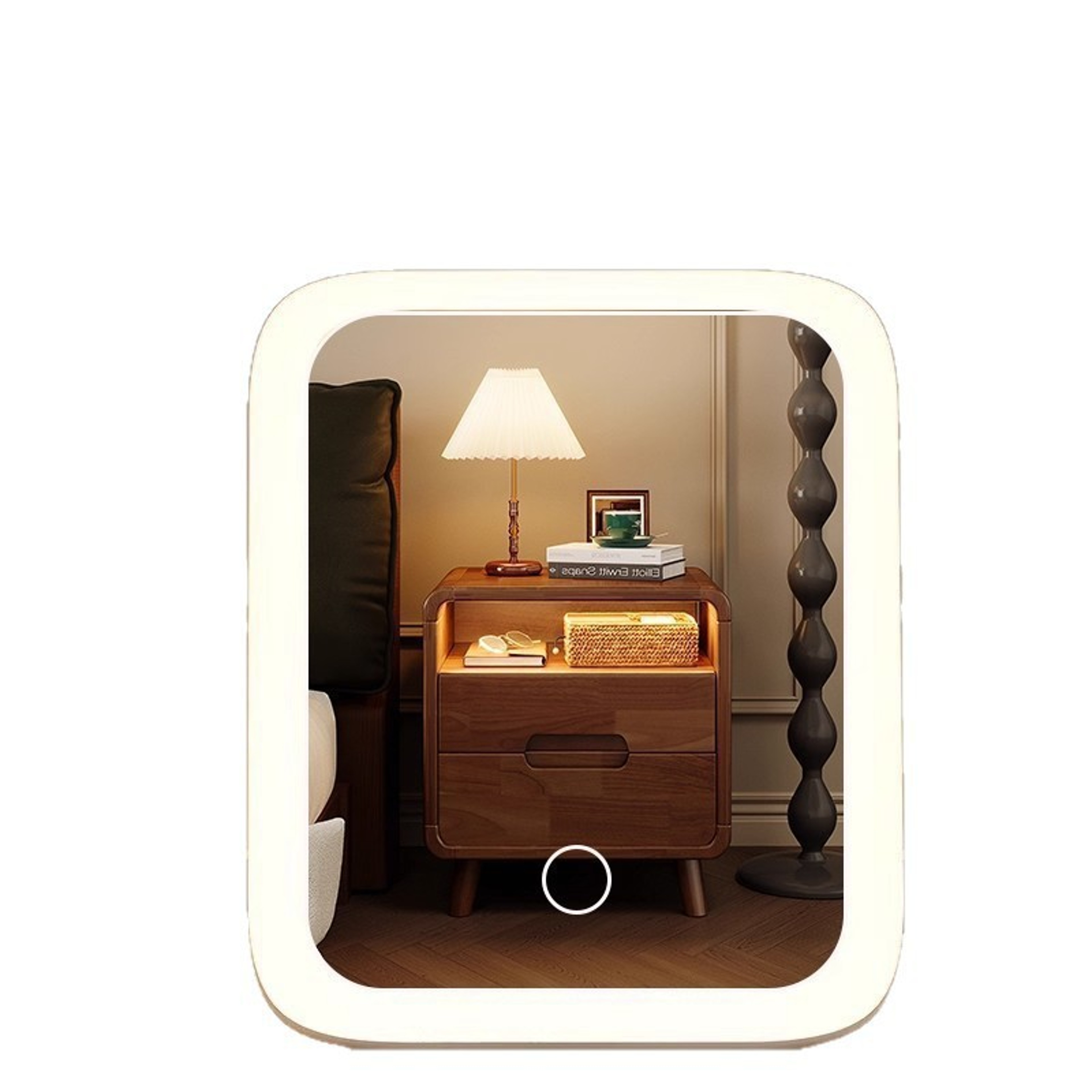 Portable LED Makeup Mirror with Light Double Sided Folding Travel Compact Mirror – view 8