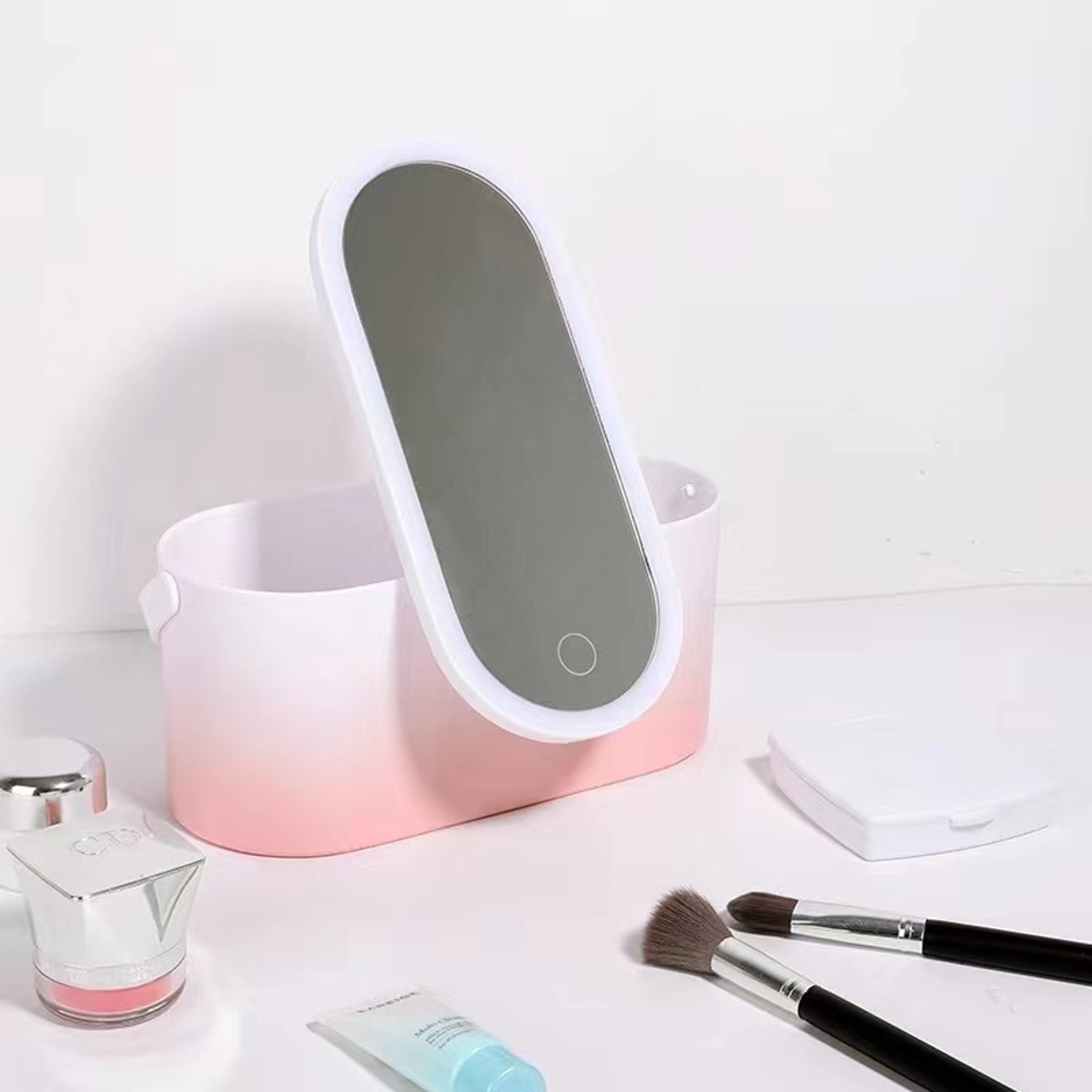 Makeup Organizer with Mirror Portable Travel Makeup Case – view 3