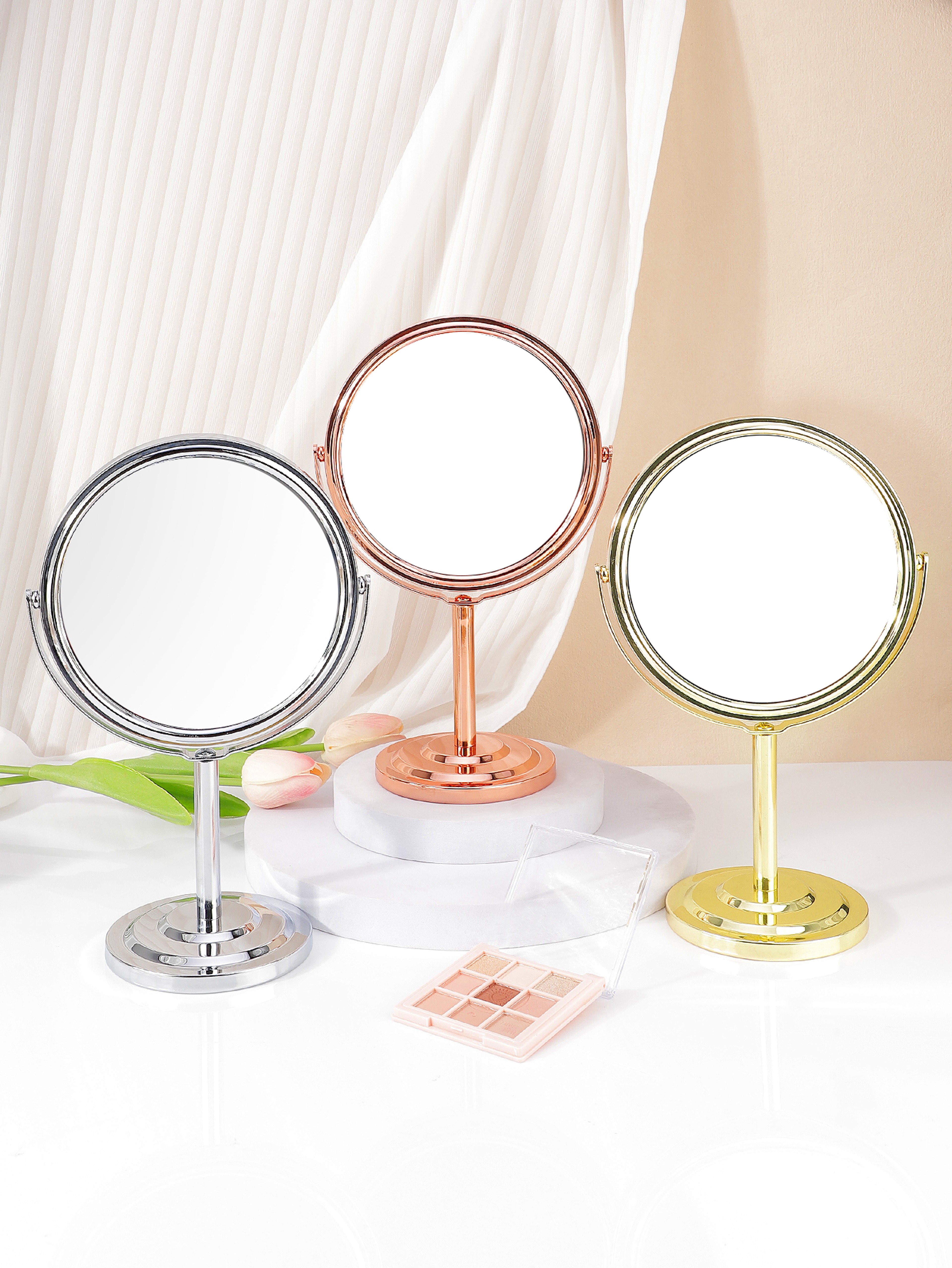 Tabletop Makeup Mirror Double Sided Magnifying Makeup Mirror for Vanity & Desk – view 1