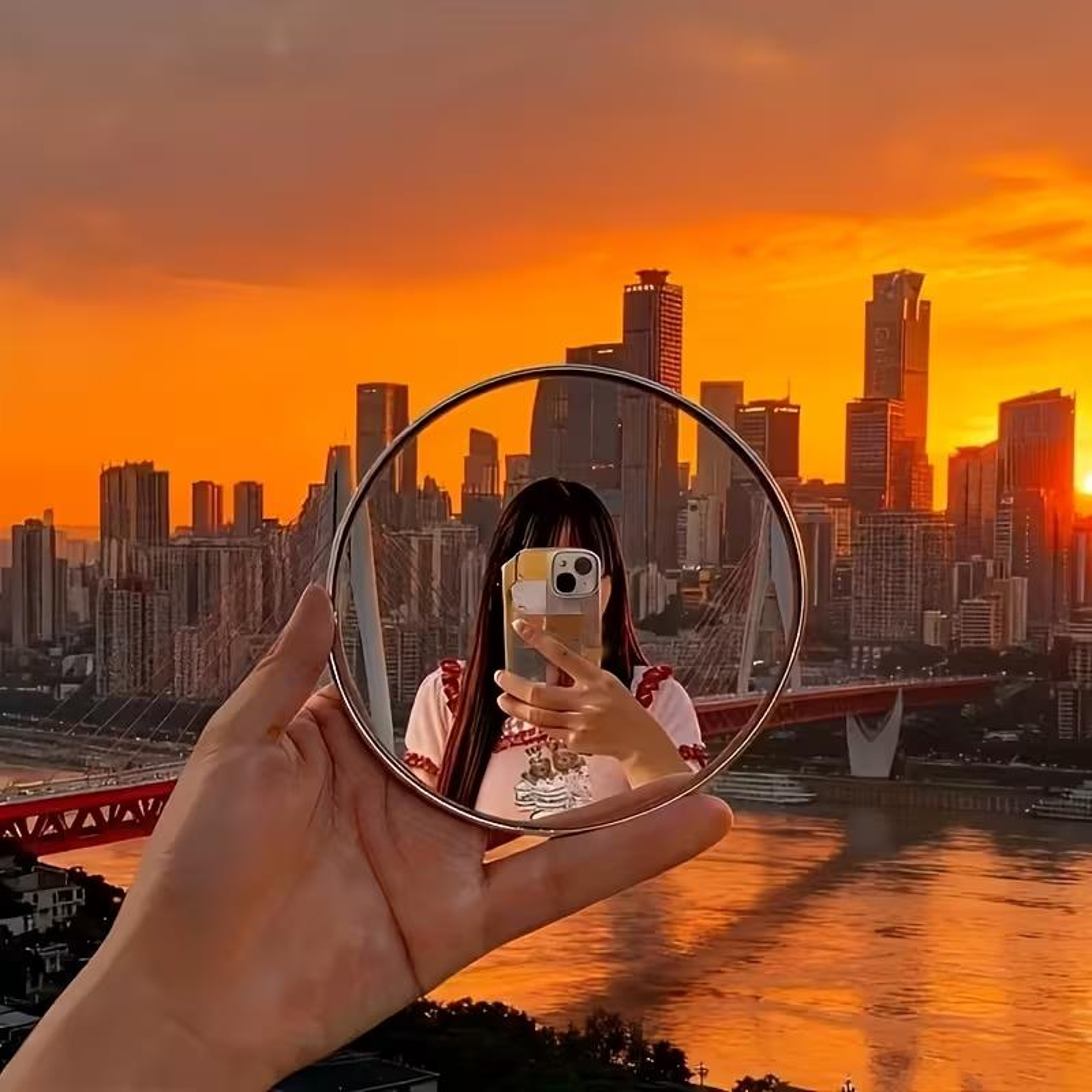 Portable Selfie Mirror for Photography Convex Wide Angle Travel Mirror for Content Creators – view 2