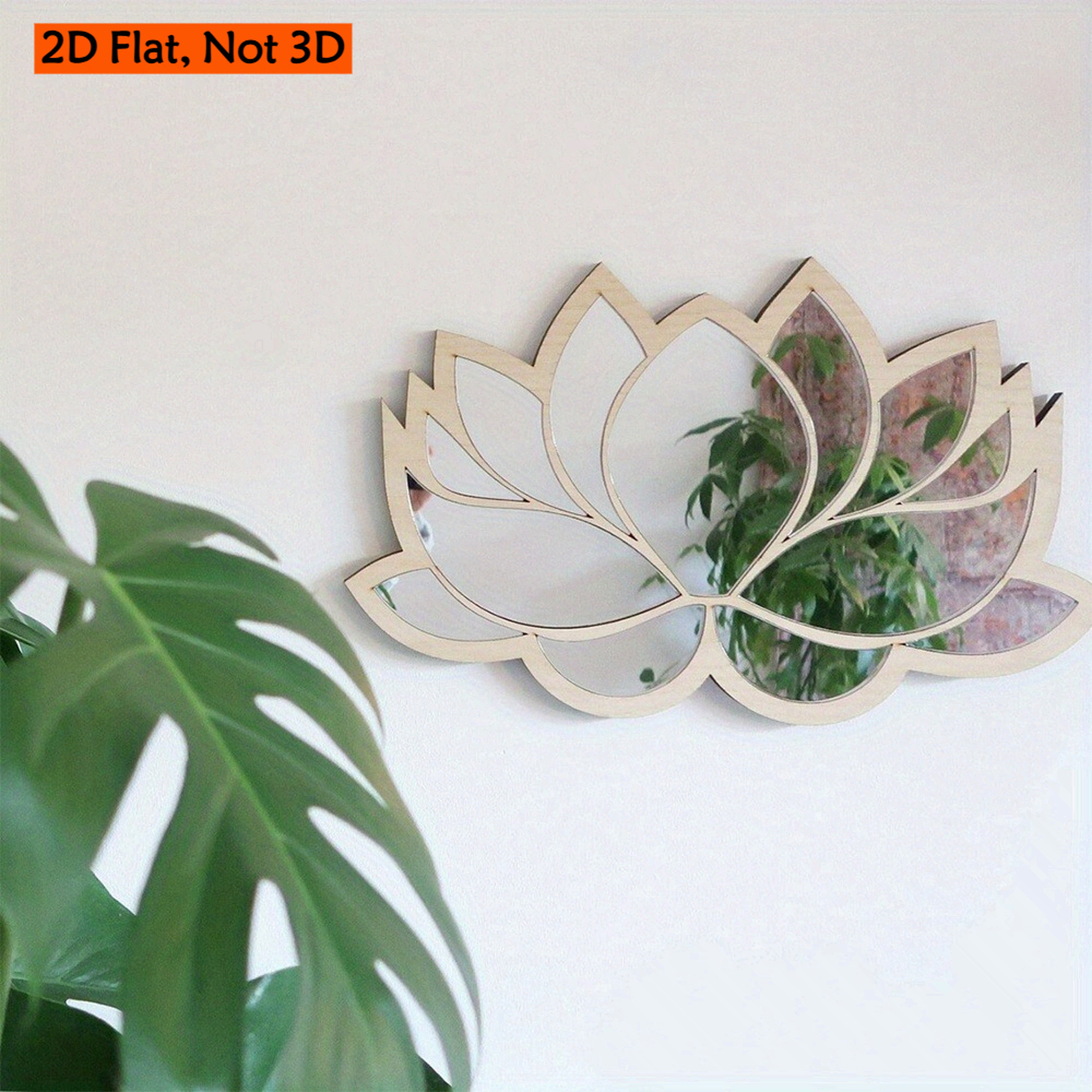 Modern Lotus Wall Mirror Mandala Self Adhesive Acrylic Wall Decor for Bedroom, Living Room & Entryway – view 3