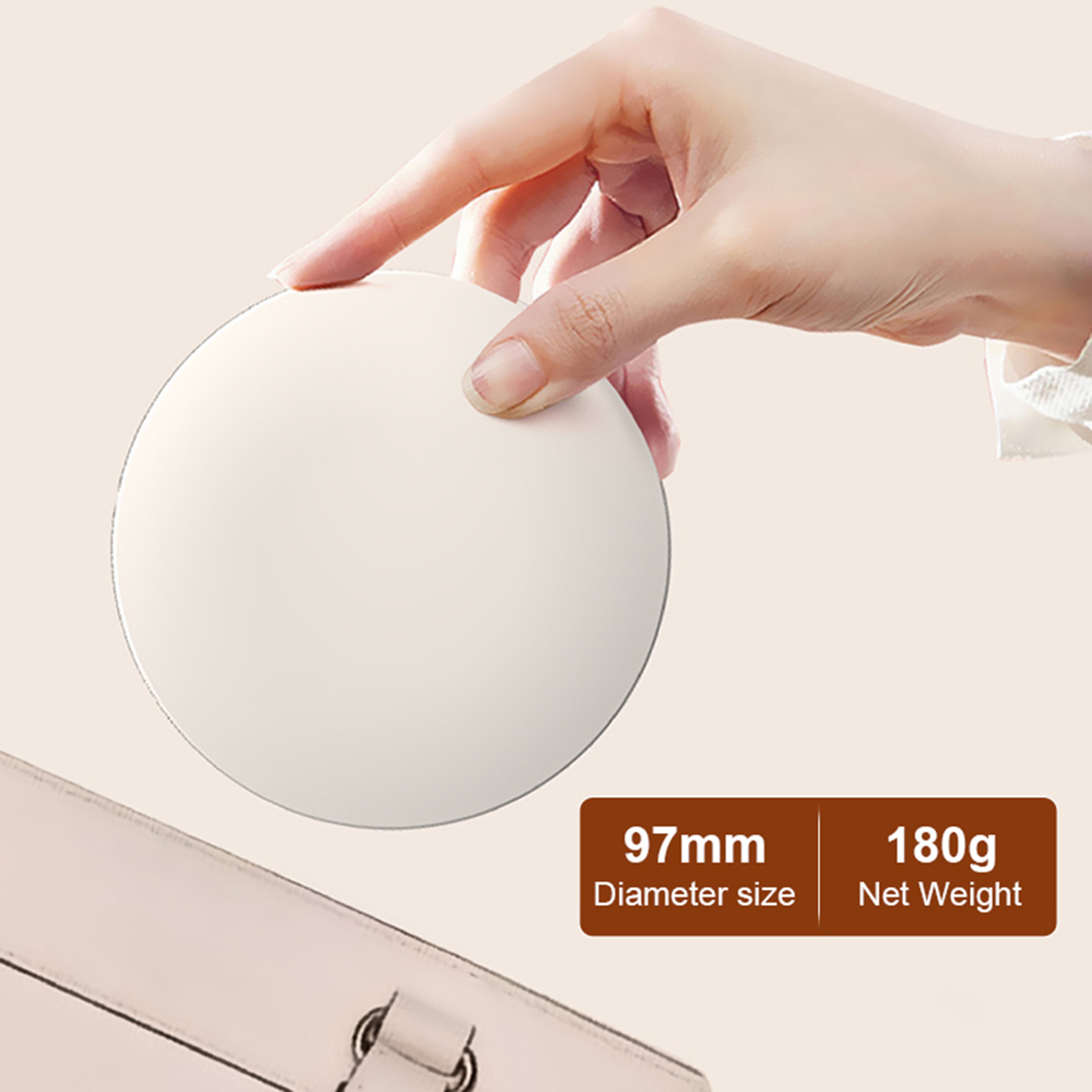 Smart UV Makeup Mirror with LED Light & Sunscreen Detection Camera for Travel – view 6