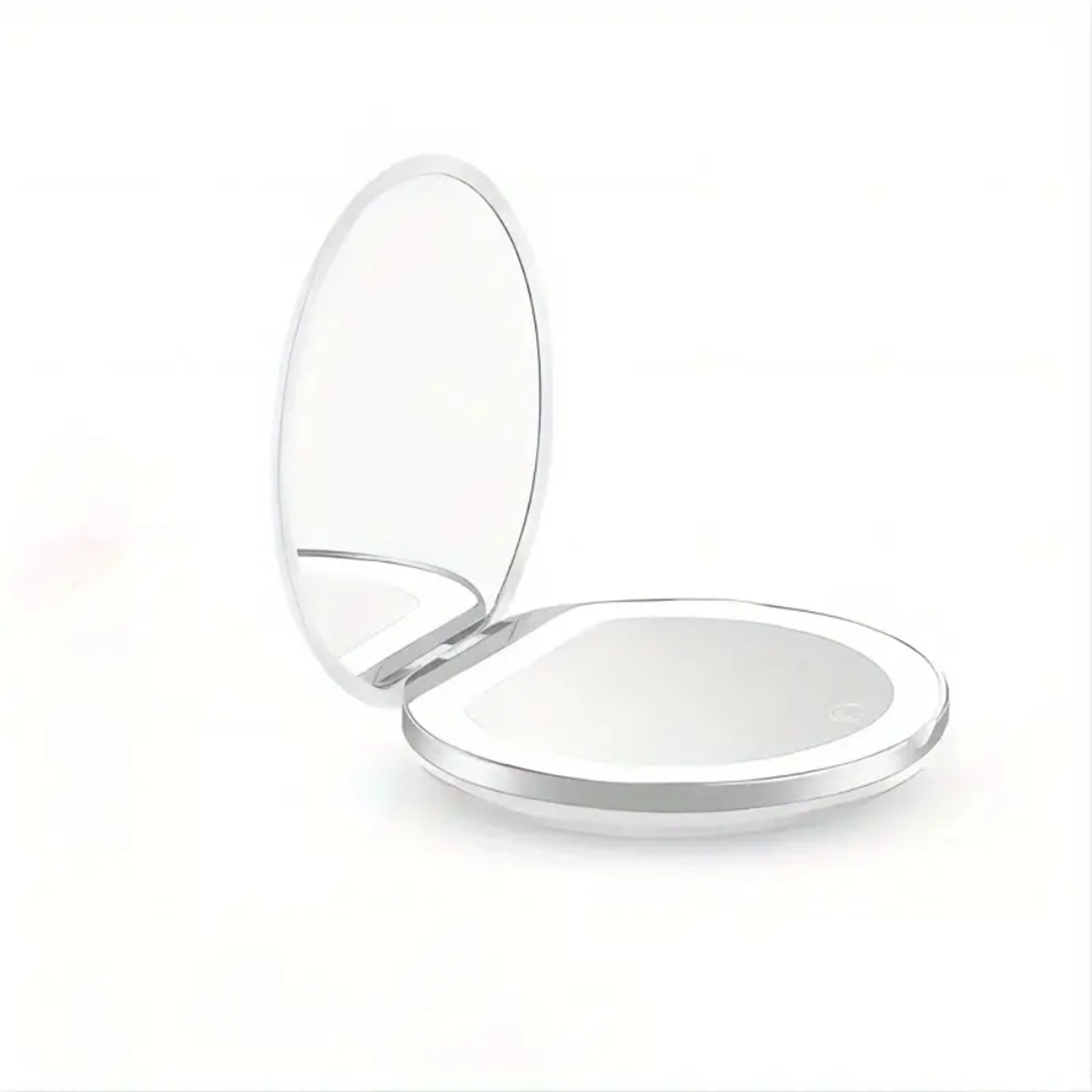 LED Compact Mirror With Light USB Rechargeable 1X And 3X Magnifying Travel Pocket Mirror 7