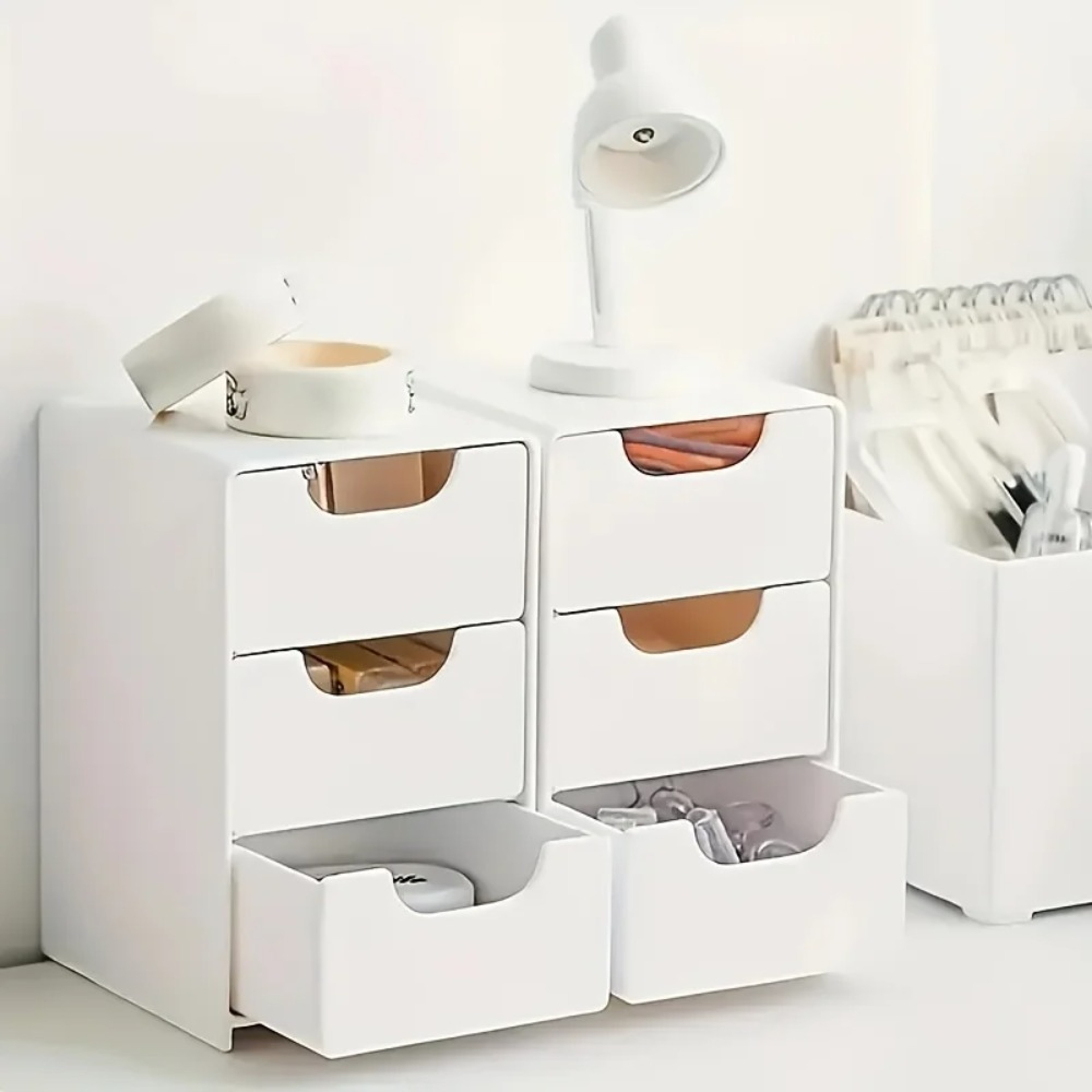 3 Tier Desk Organizer With Drawers For Office Supplies Jewelry And Cosmetics 0