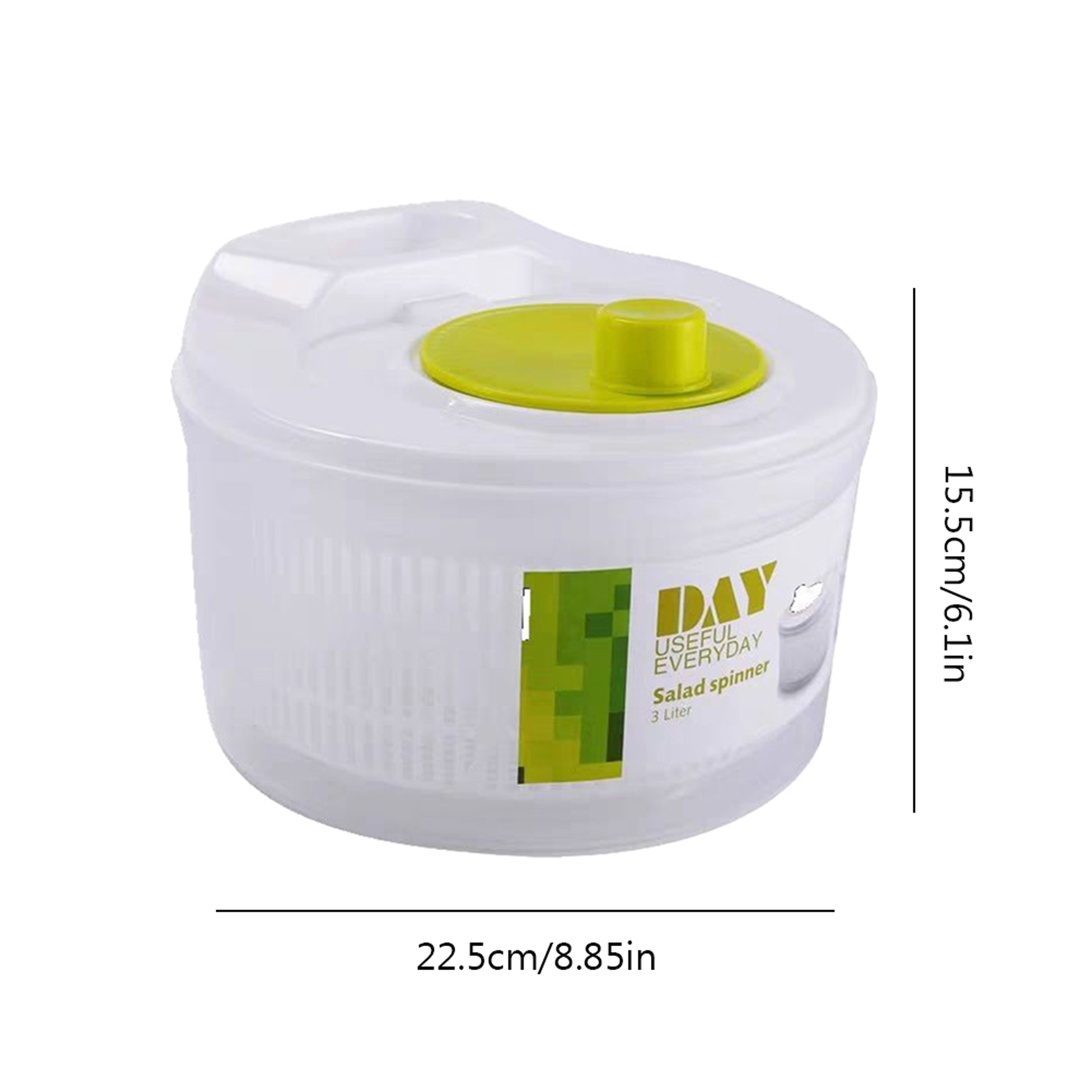 Large Manual Salad Spinner Vegetable Washer And Lettuce Dryer For Crisp Fresh Greens 5