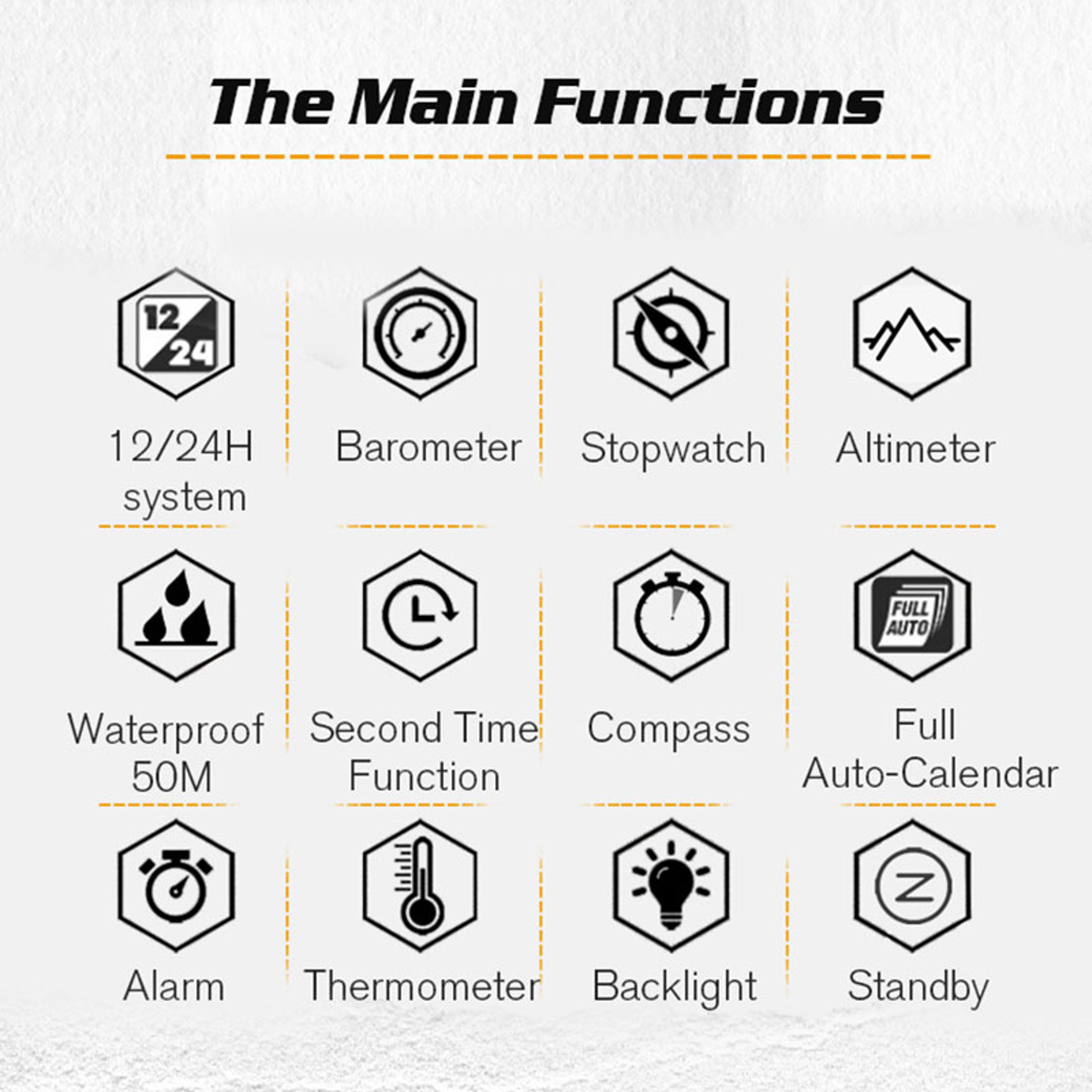 Mens Outdoor Digital Sports Watch With Compass Altimeter Barometer And 50M Water Resistance 6
