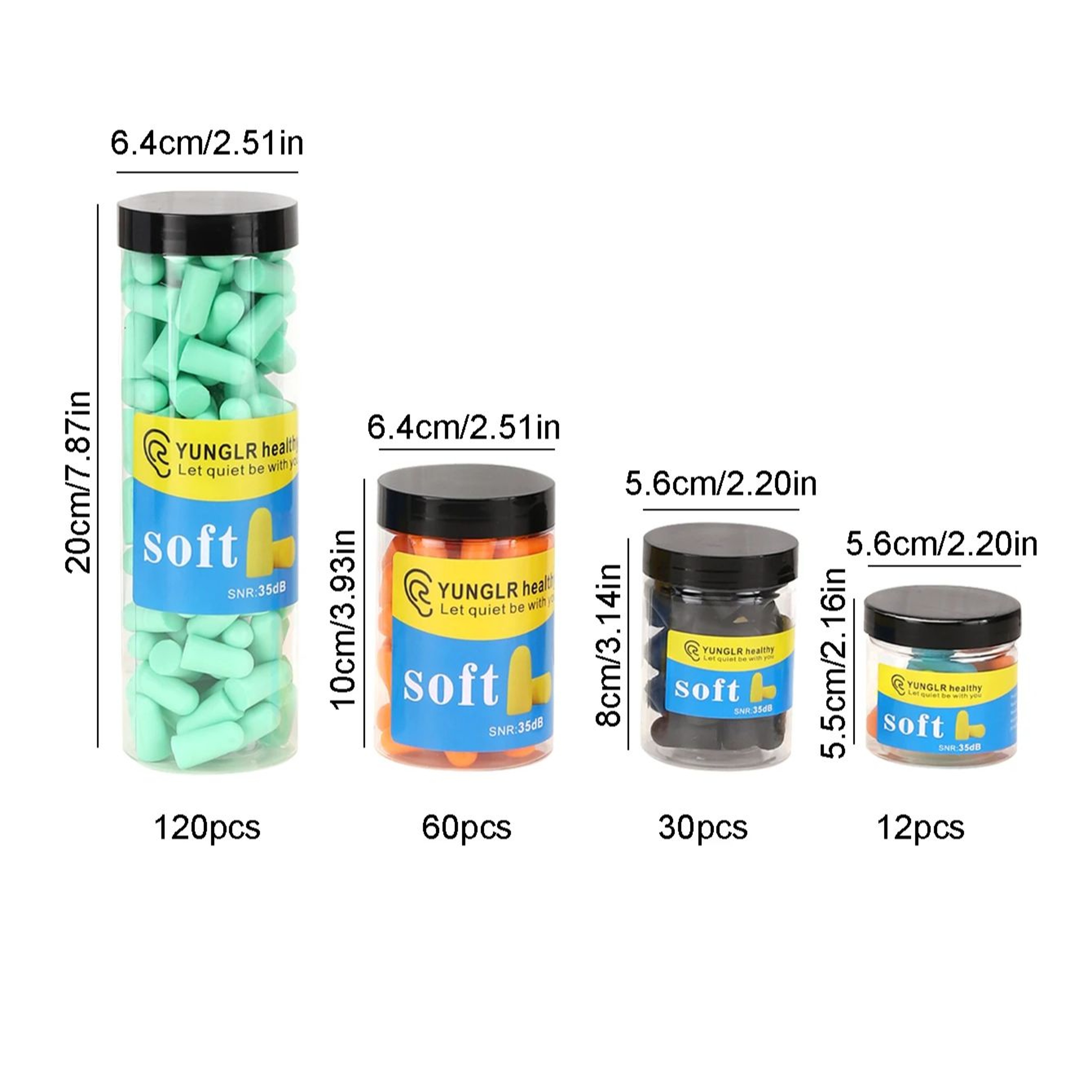 Soft Foam Noise Reduction Ear Plugs For Sleeping Travel Study And Work 2