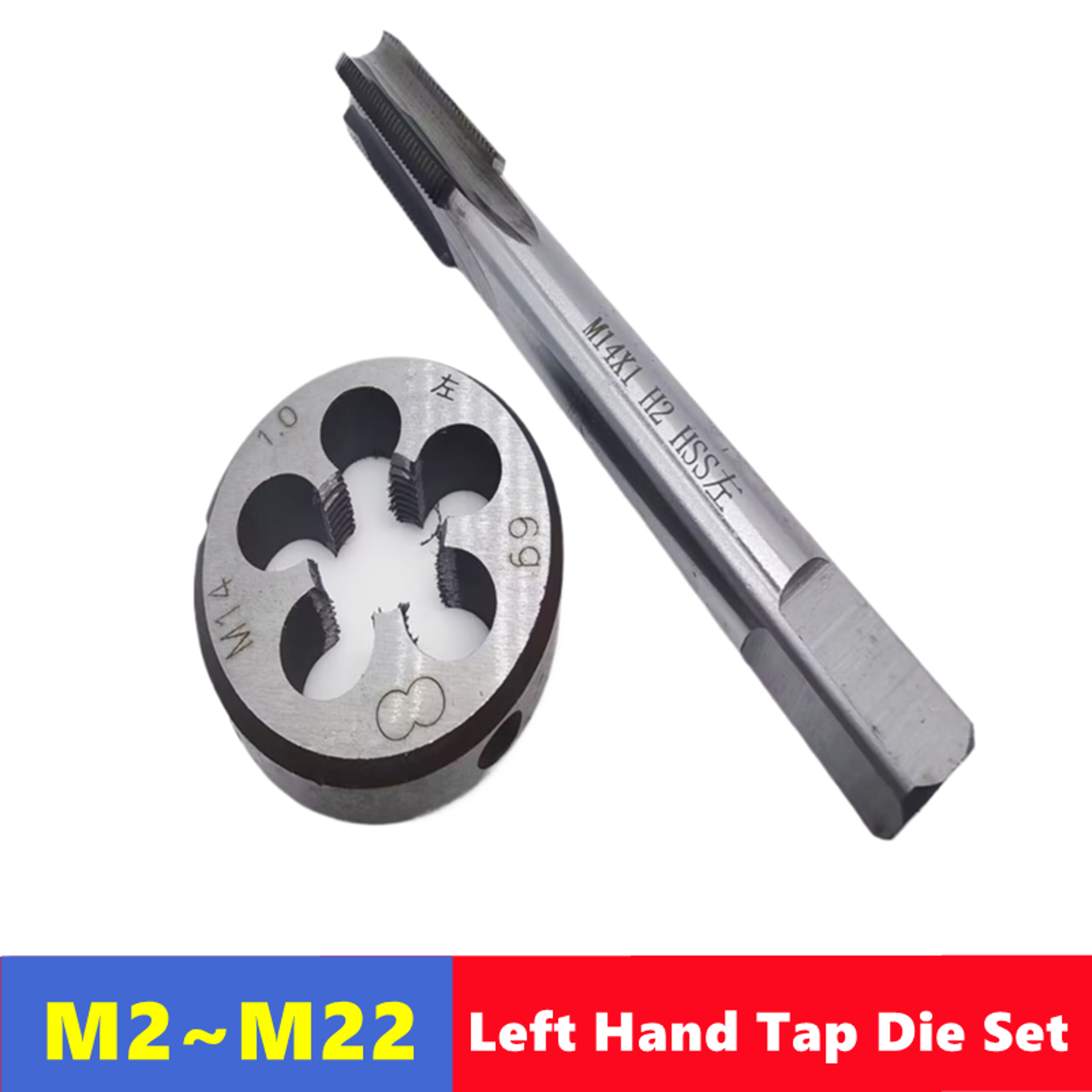 Left Hand Metric Tap And Die Set M2 To M22 Thread Repair Tool 1