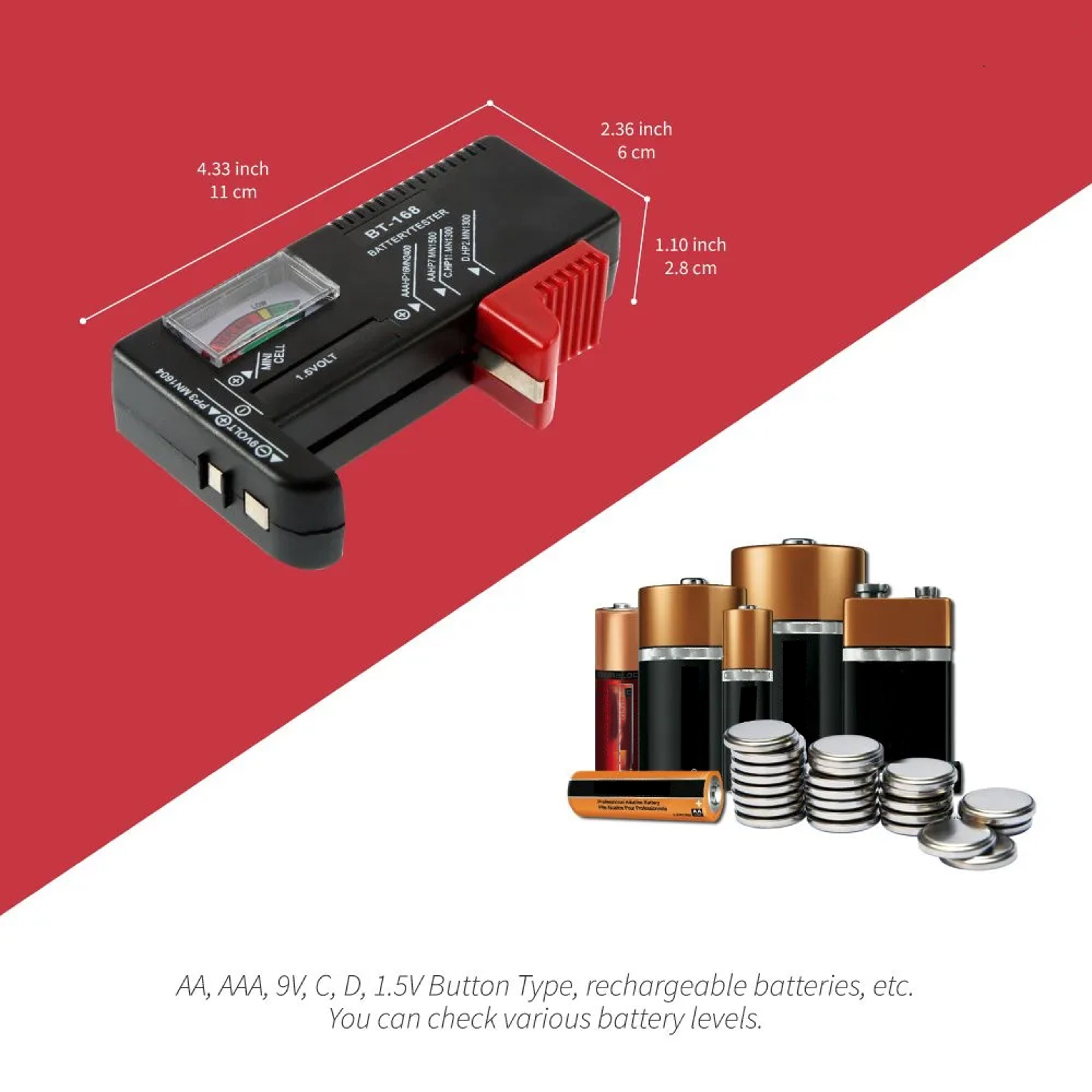 BT168 Universal Battery Tester and Button Cells – view 4