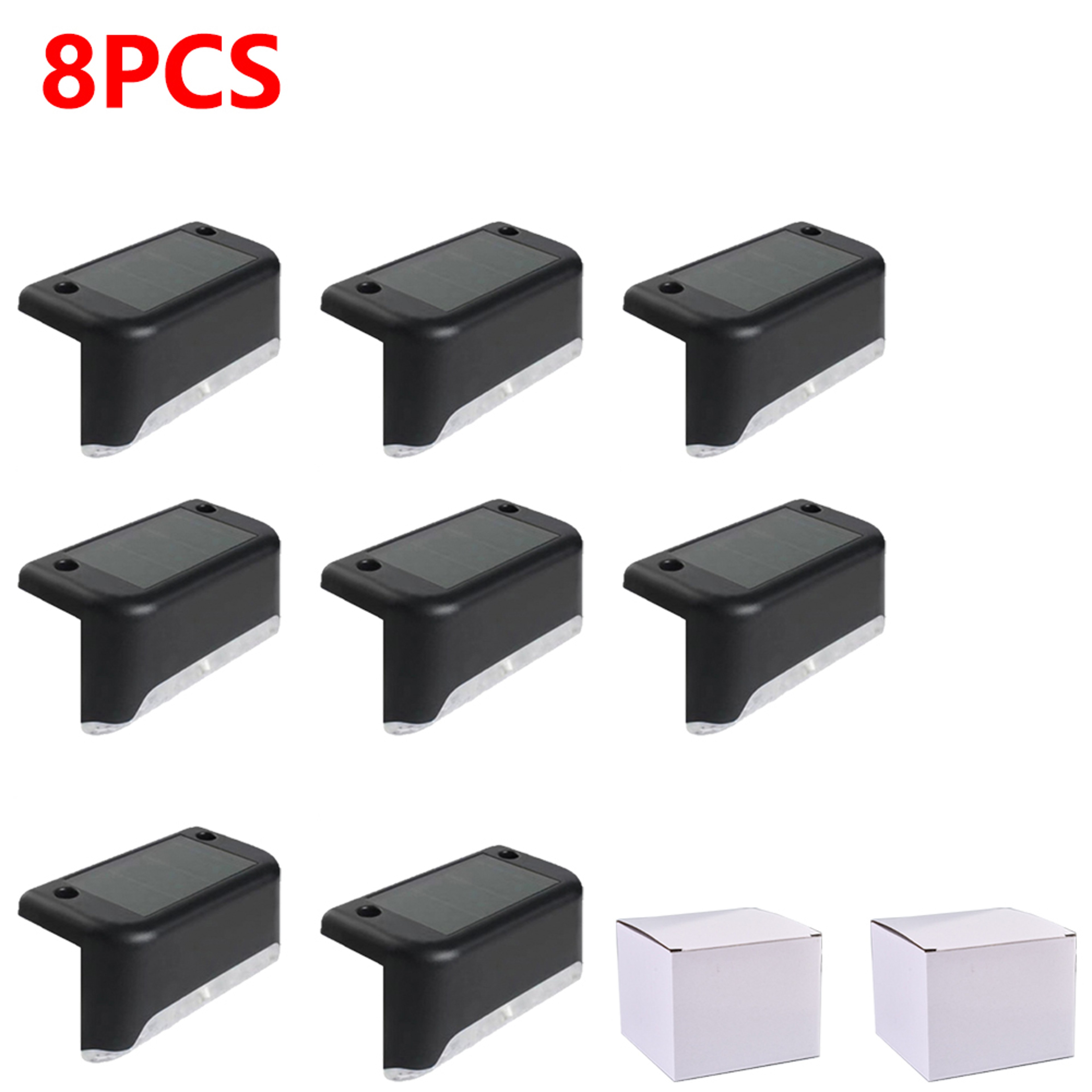 Warm White Solar Step Lights Waterproof LED Outdoor Stair And Garden Lights 14