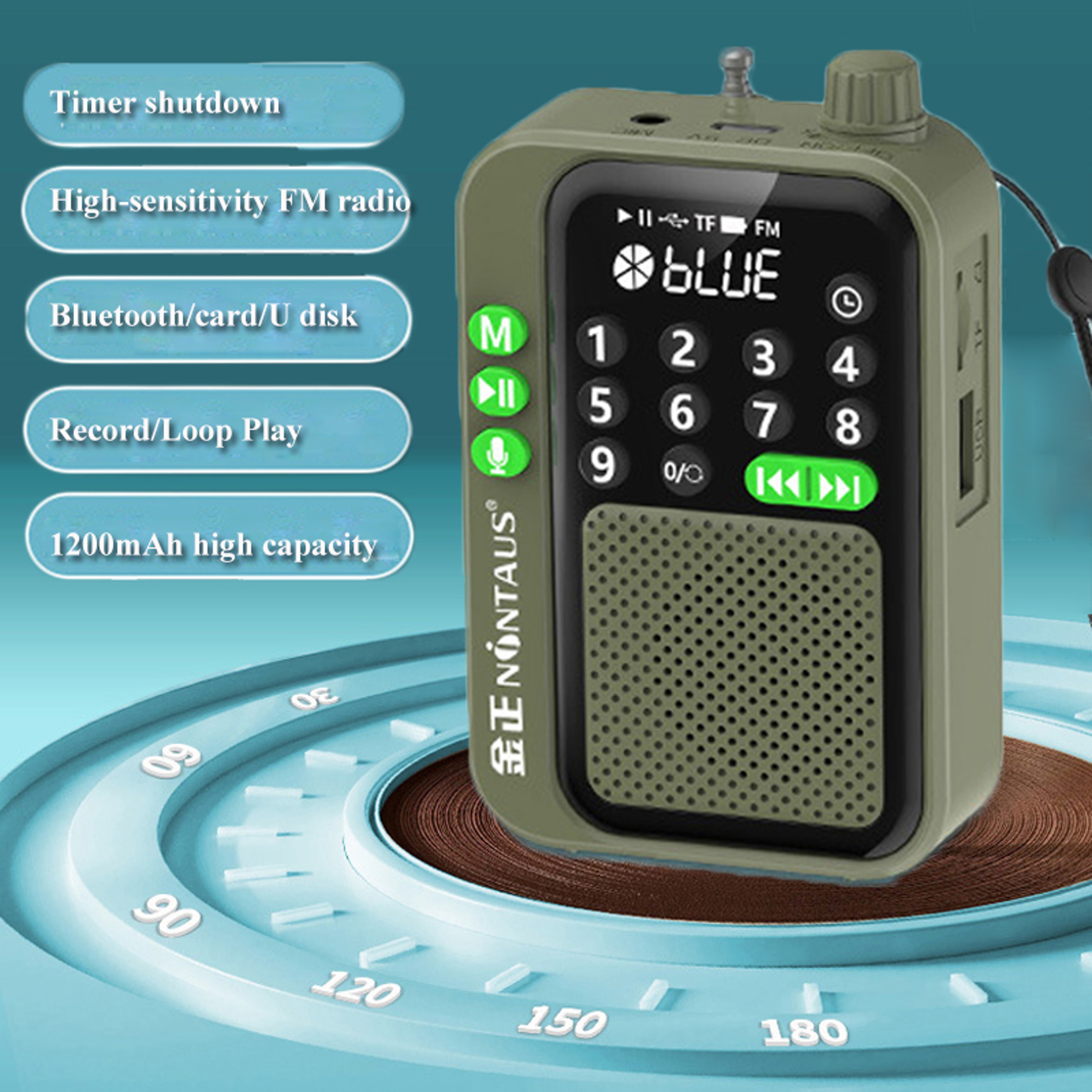Pocket FM Radio Bluetooth Speaker With 5W Sound Recording And Sleep Timer 1