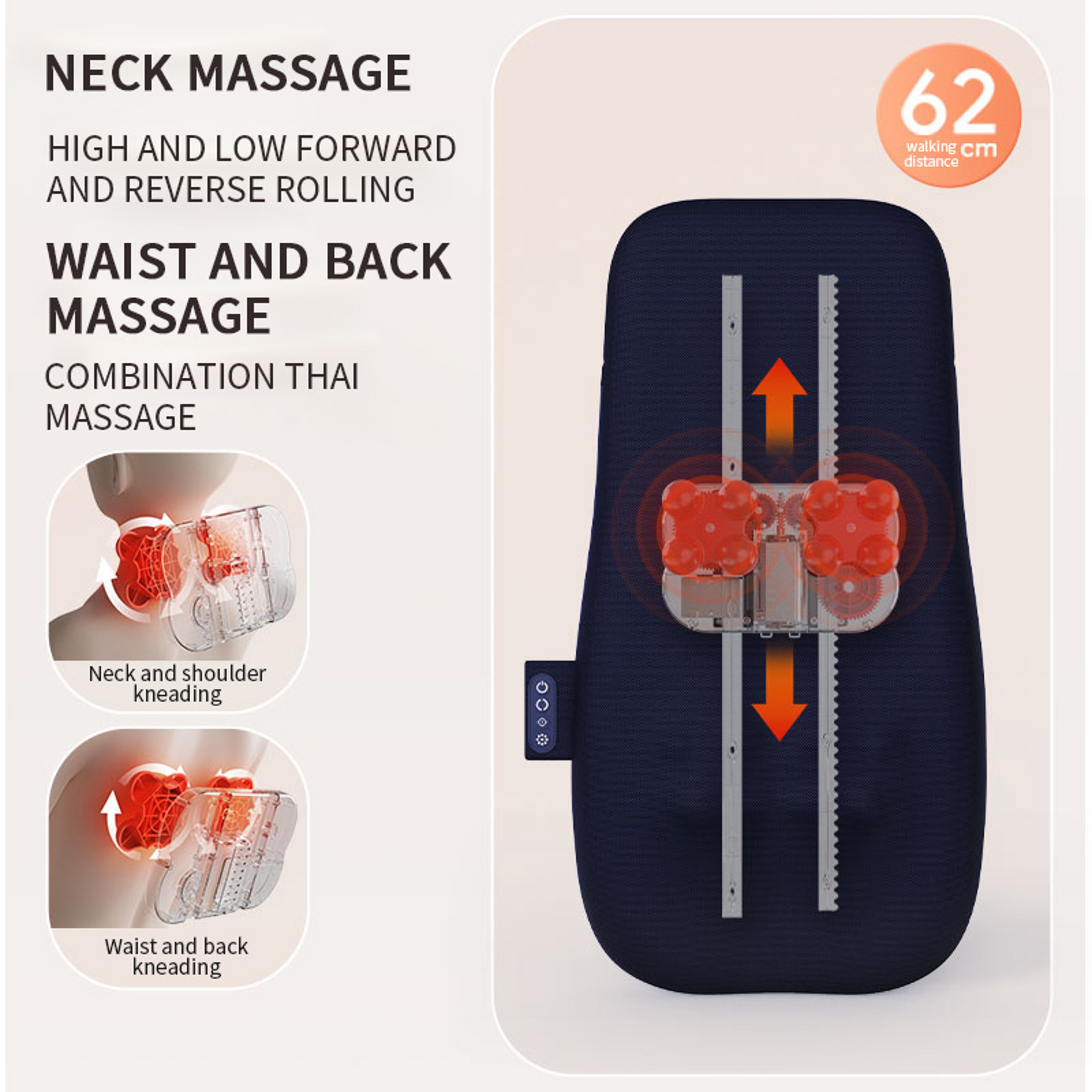 Heated Back Massager Cushion With Kneading Spot Massage 5