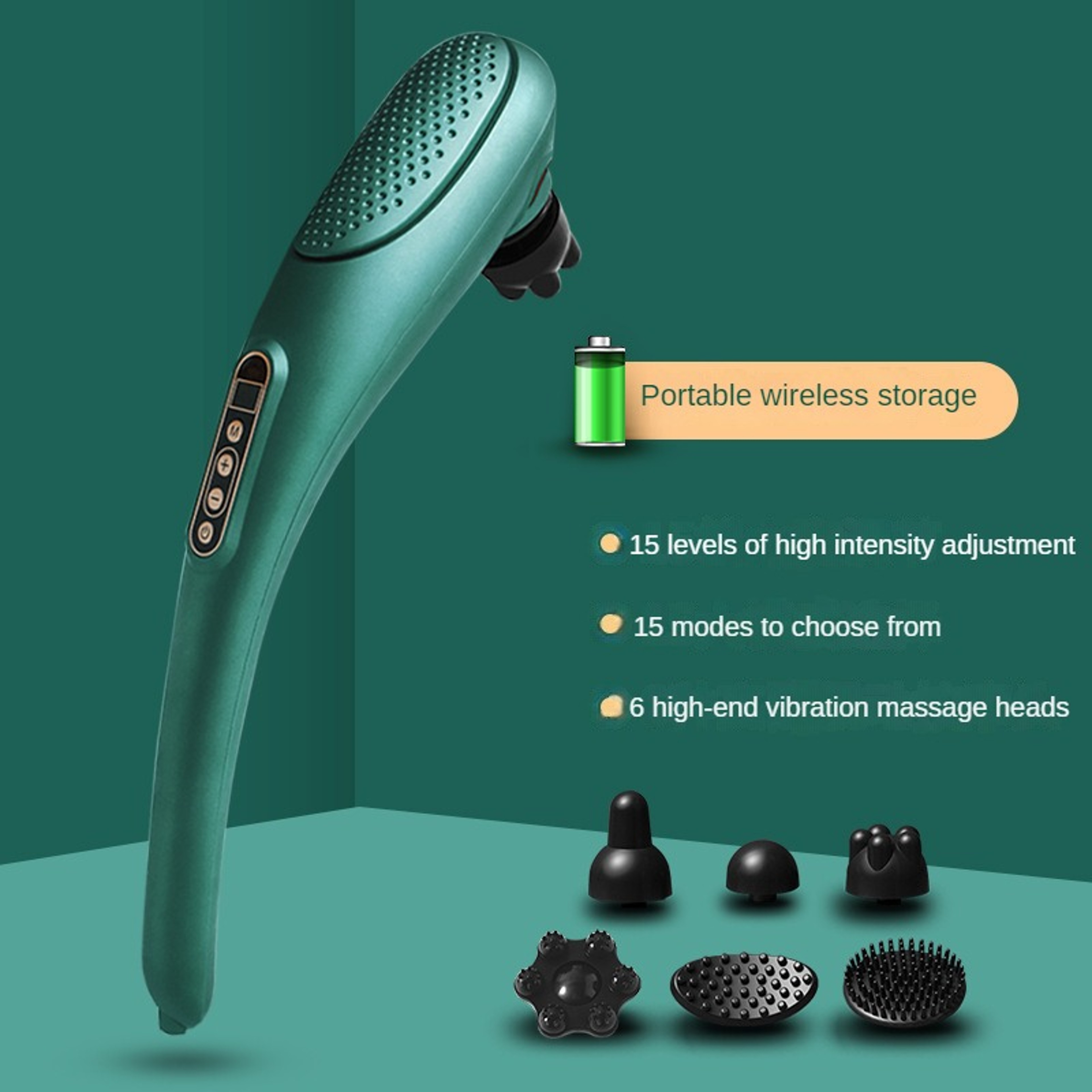Heated Electric Massage Hammer Wireless Handheld Back Neck And Waist Massager 8