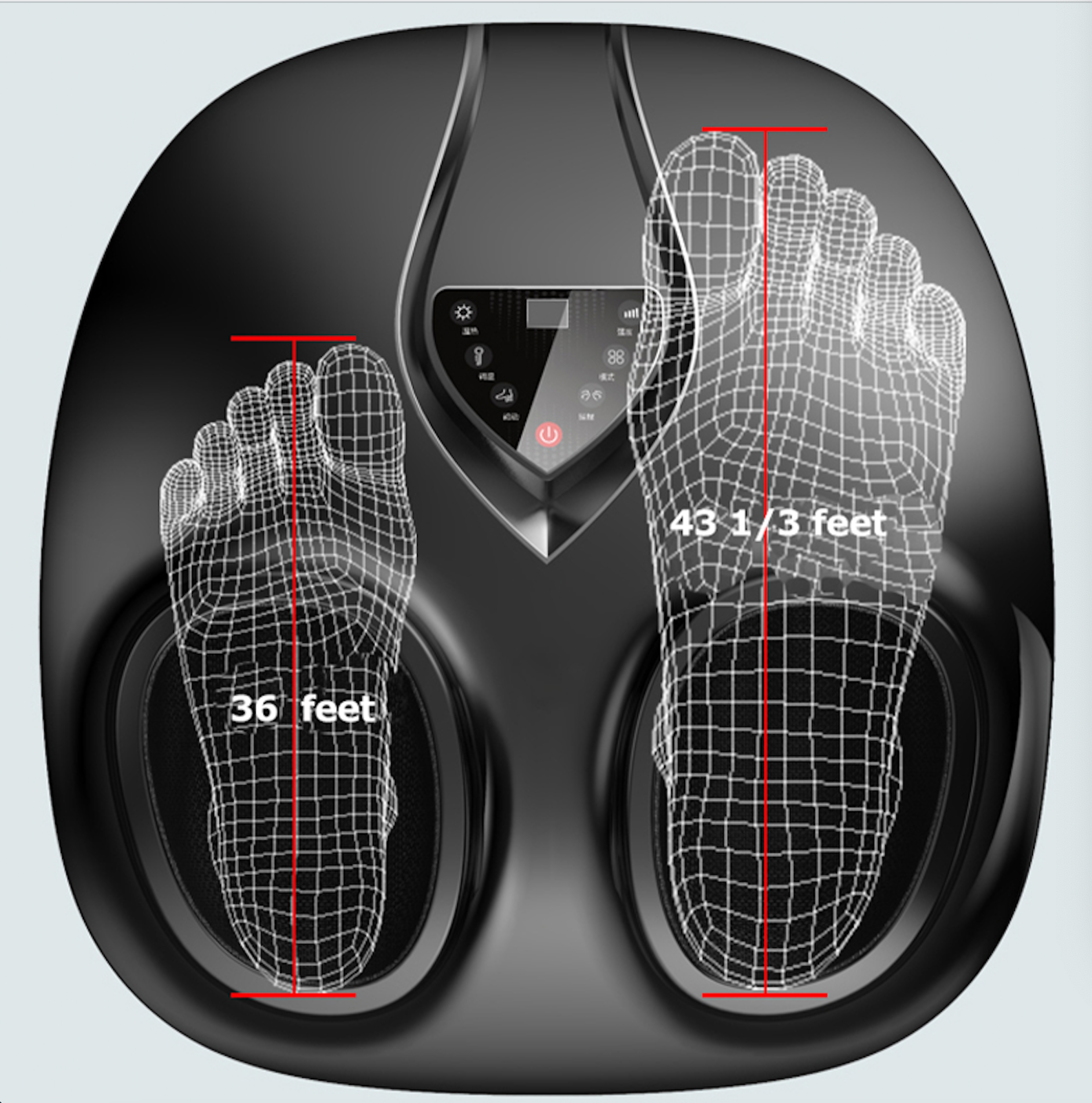 Black Pearl Shiatsu Foot Massager with Heat Air Compression and Deep Kneading – view 4