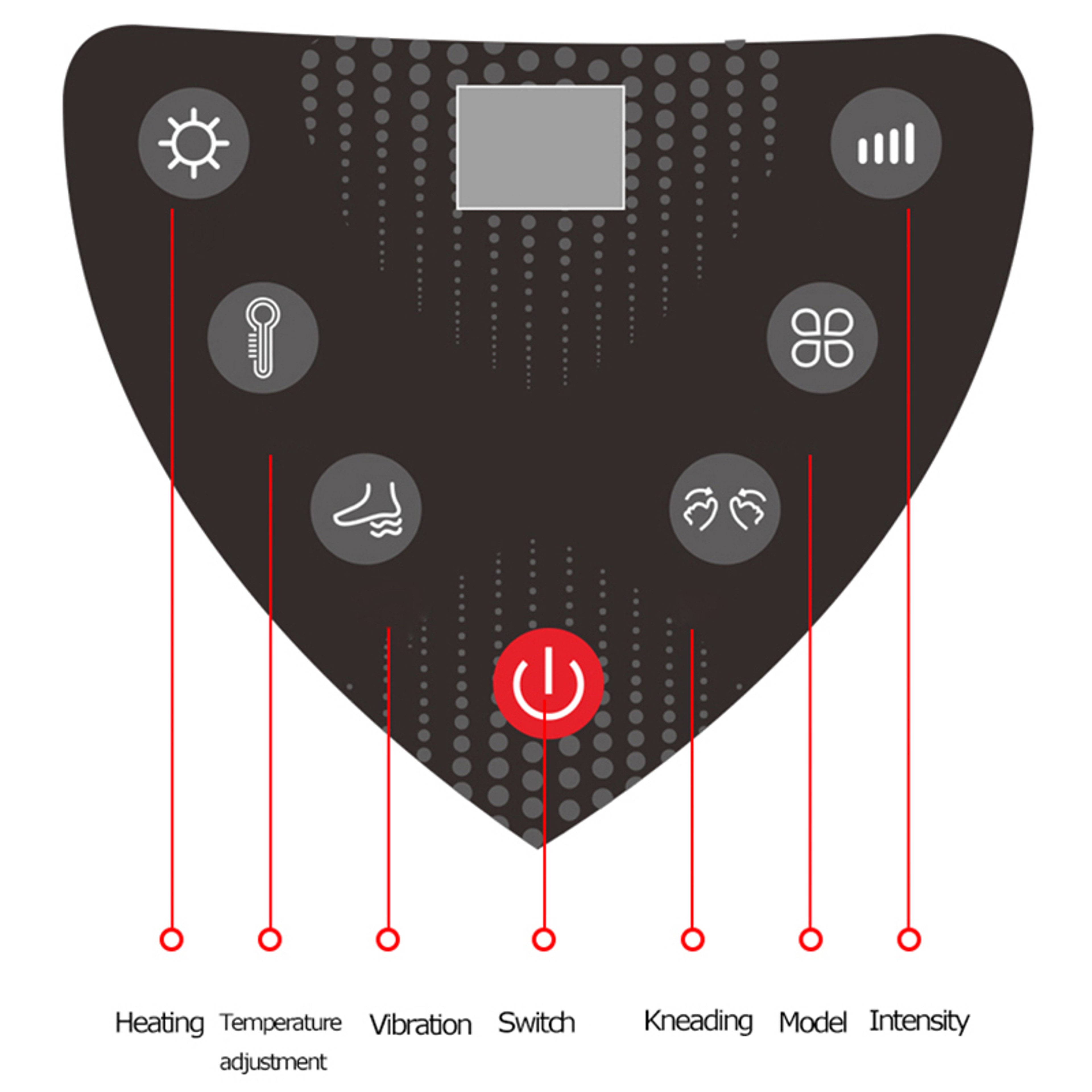 Black Pearl Shiatsu Foot Massager with Heat Air Compression and Deep Kneading – view 6