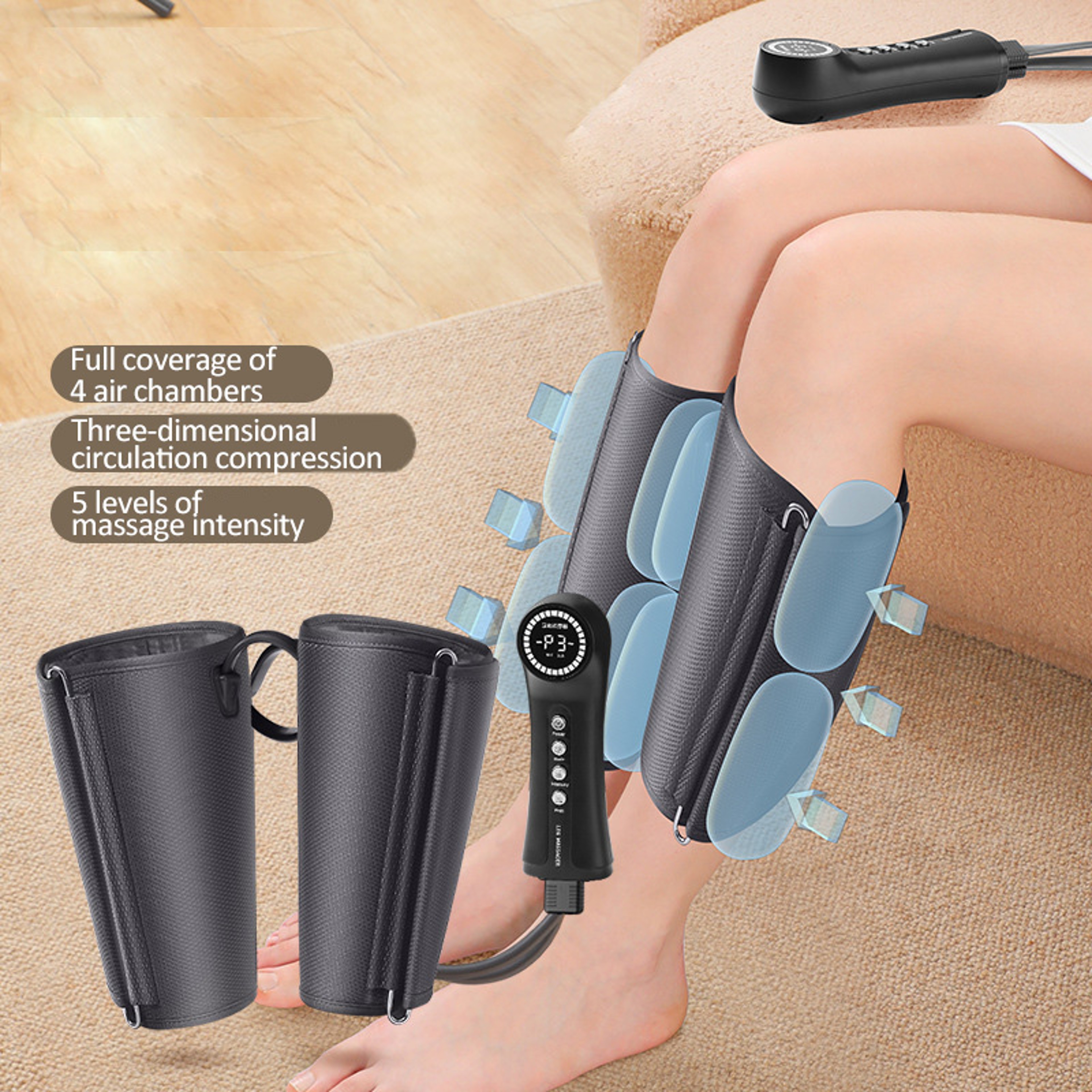 2 in 1 Shiatsu Foot Massager with Heat and Back Massage Cushion – view 4