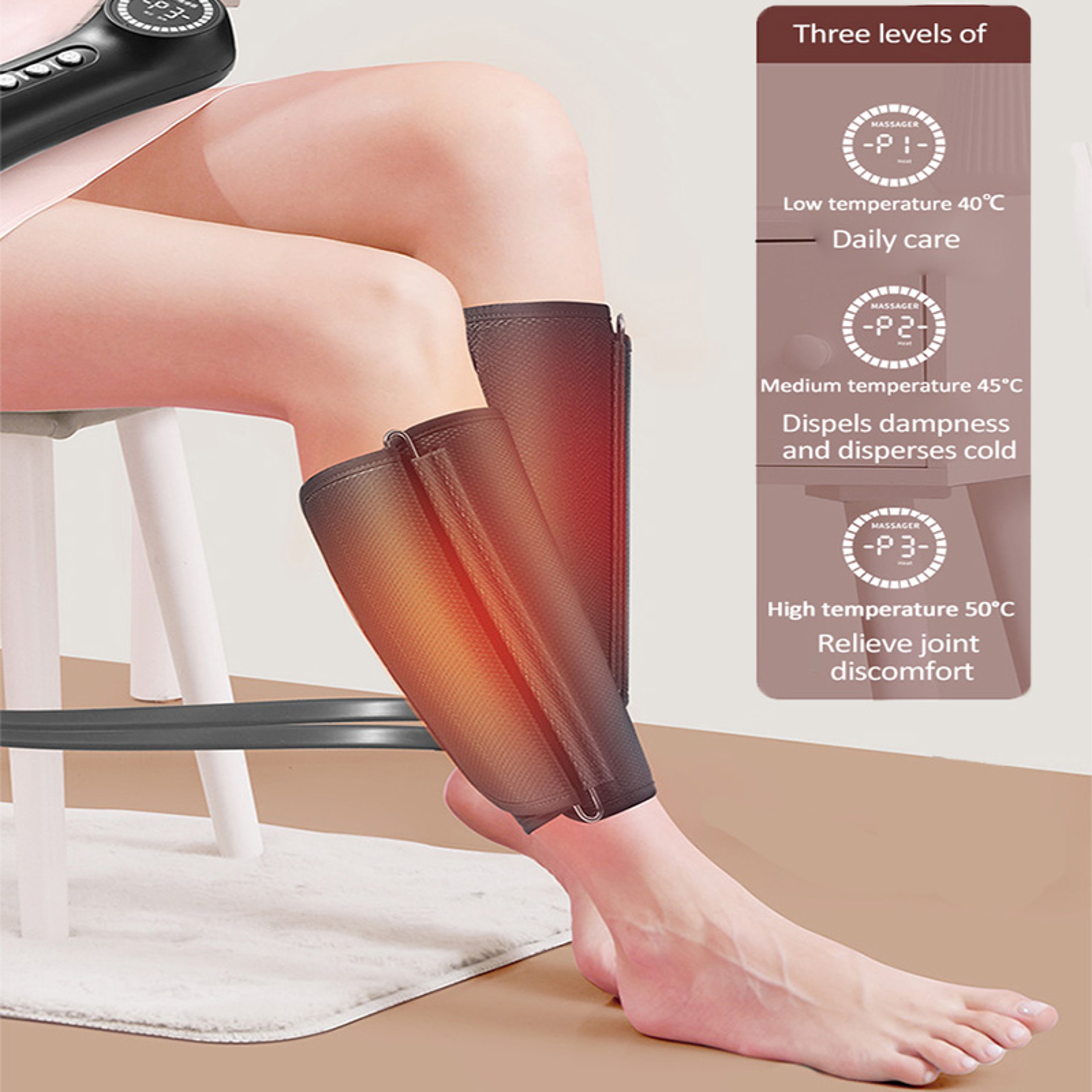 2 in 1 Shiatsu Foot Massager with Heat and Back Massage Cushion – view 6