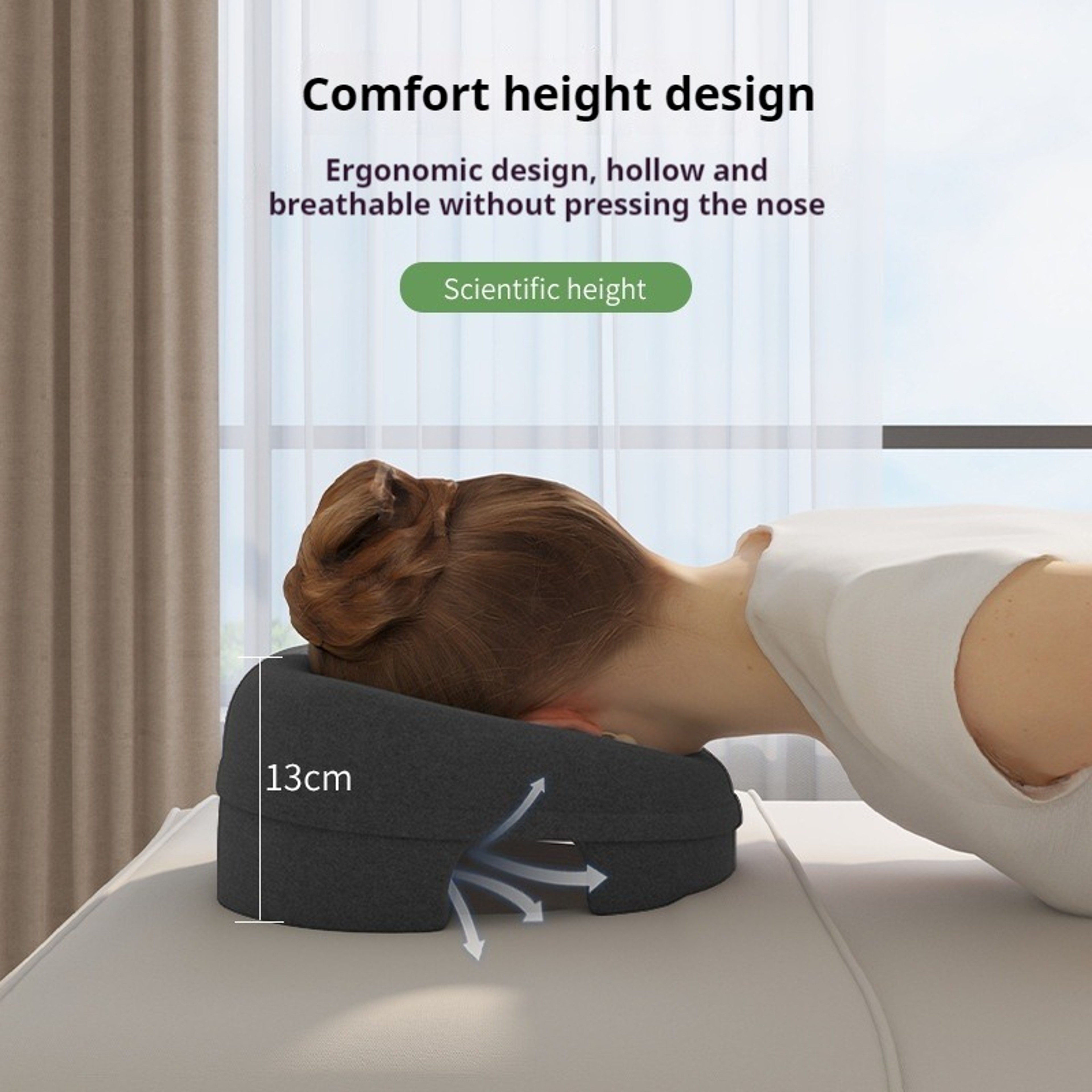 Memory Foam Face Rest Pillow Ergonomic Massage Head Support Cushion 3