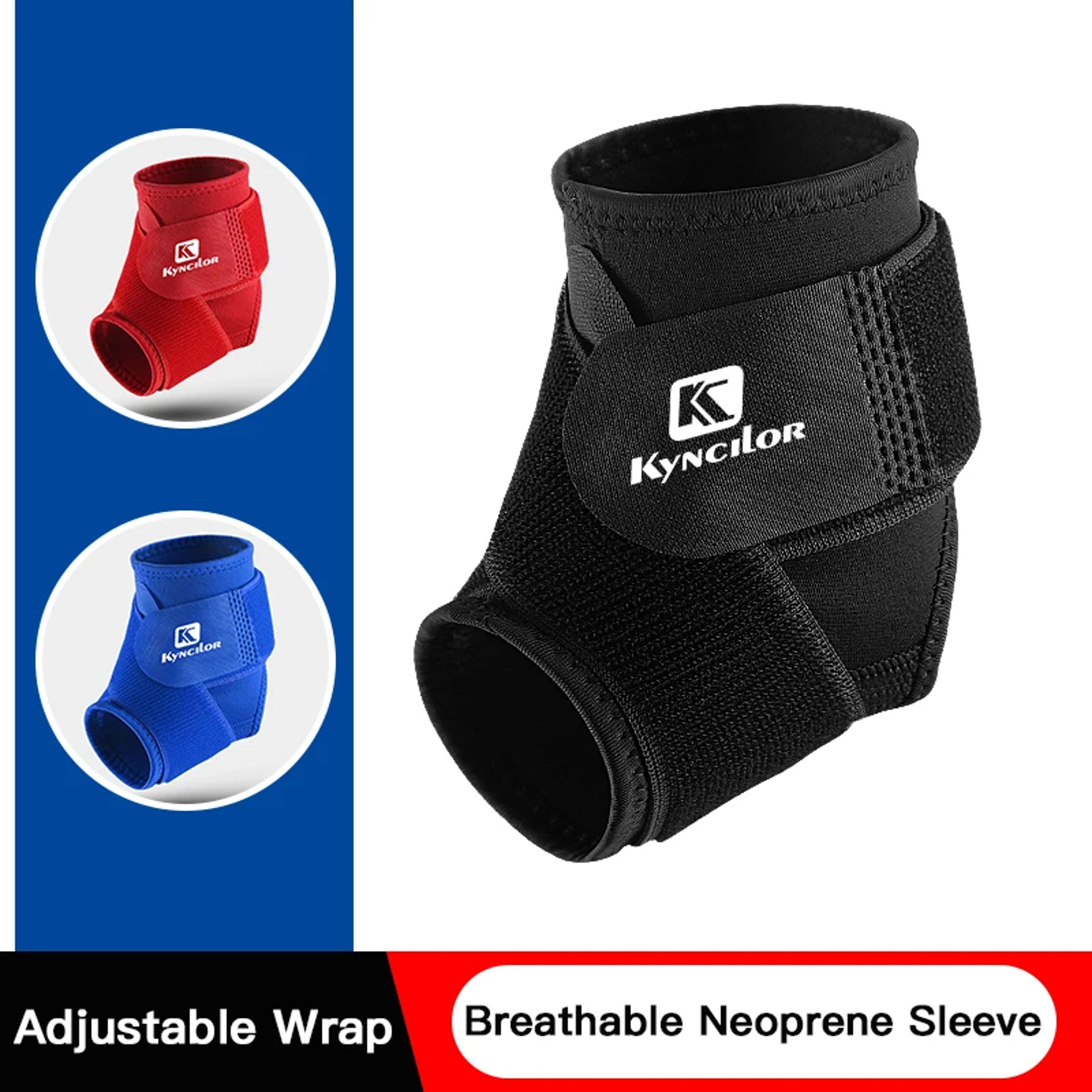 Adjustable Compression Ankle Brace For Sports Support And Sprain Protection 2
