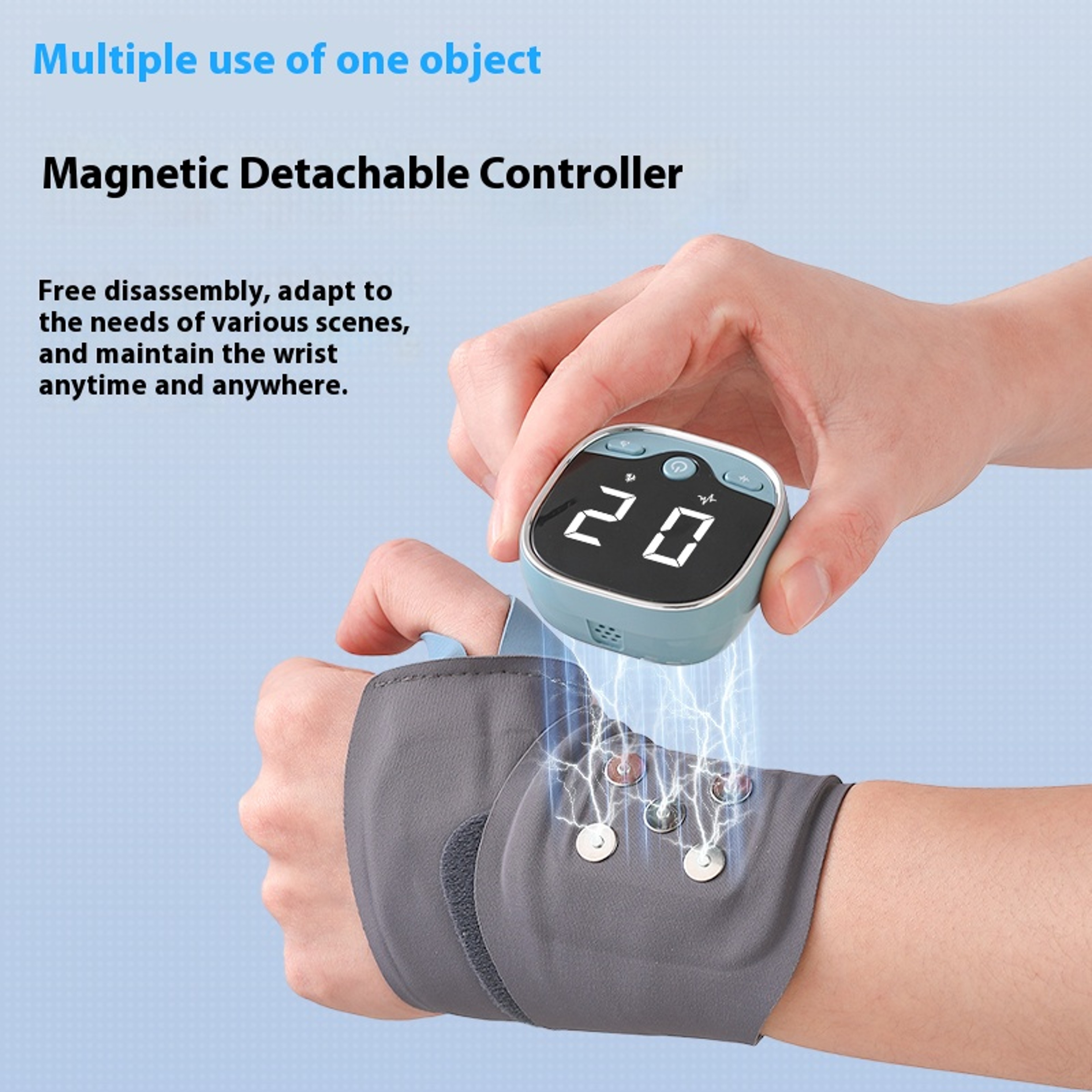 Heated Wrist Massager with Vibration and Adjustable Hot Compress – view 2
