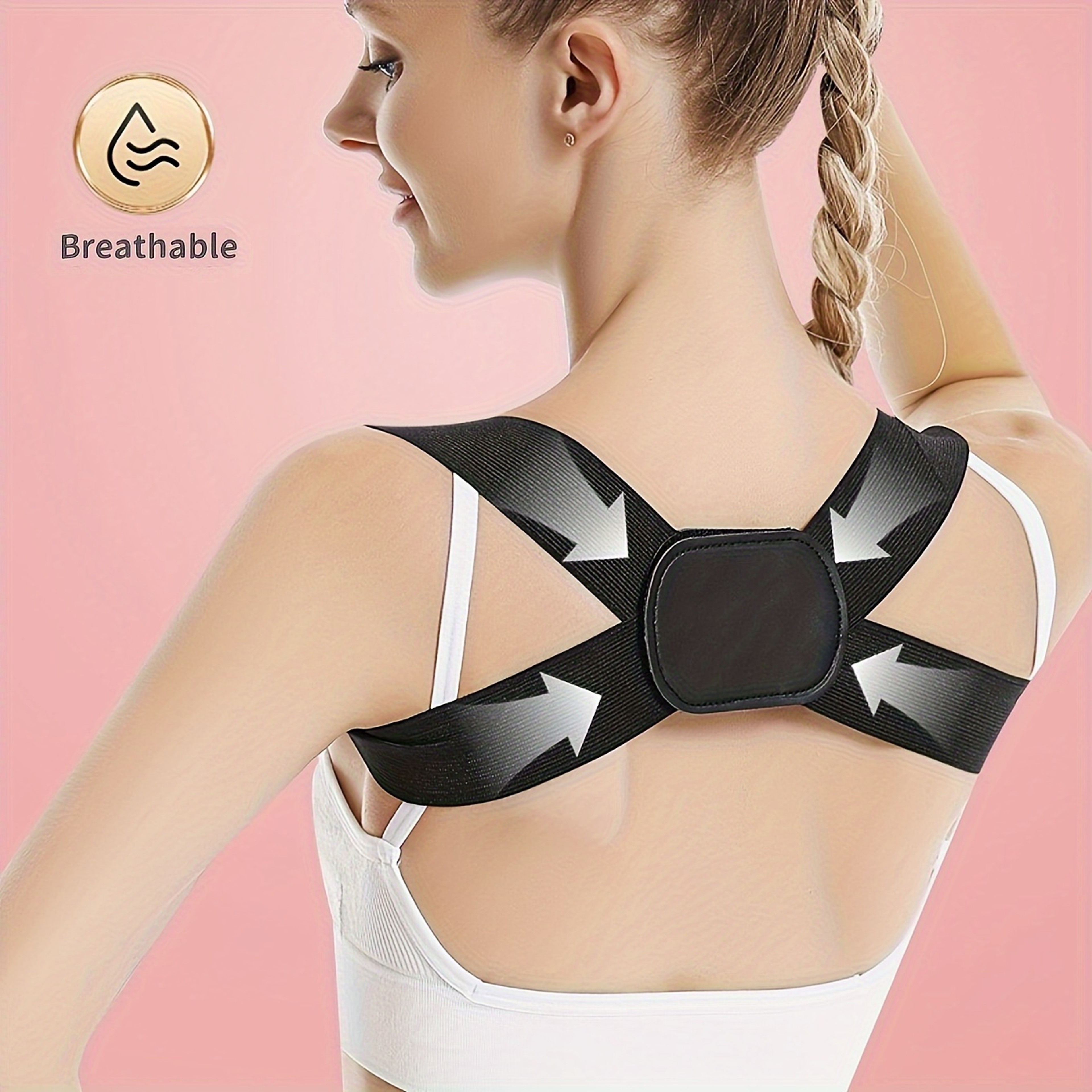 Women Invisible Posture Corrector Breathable Back Support Brace 3