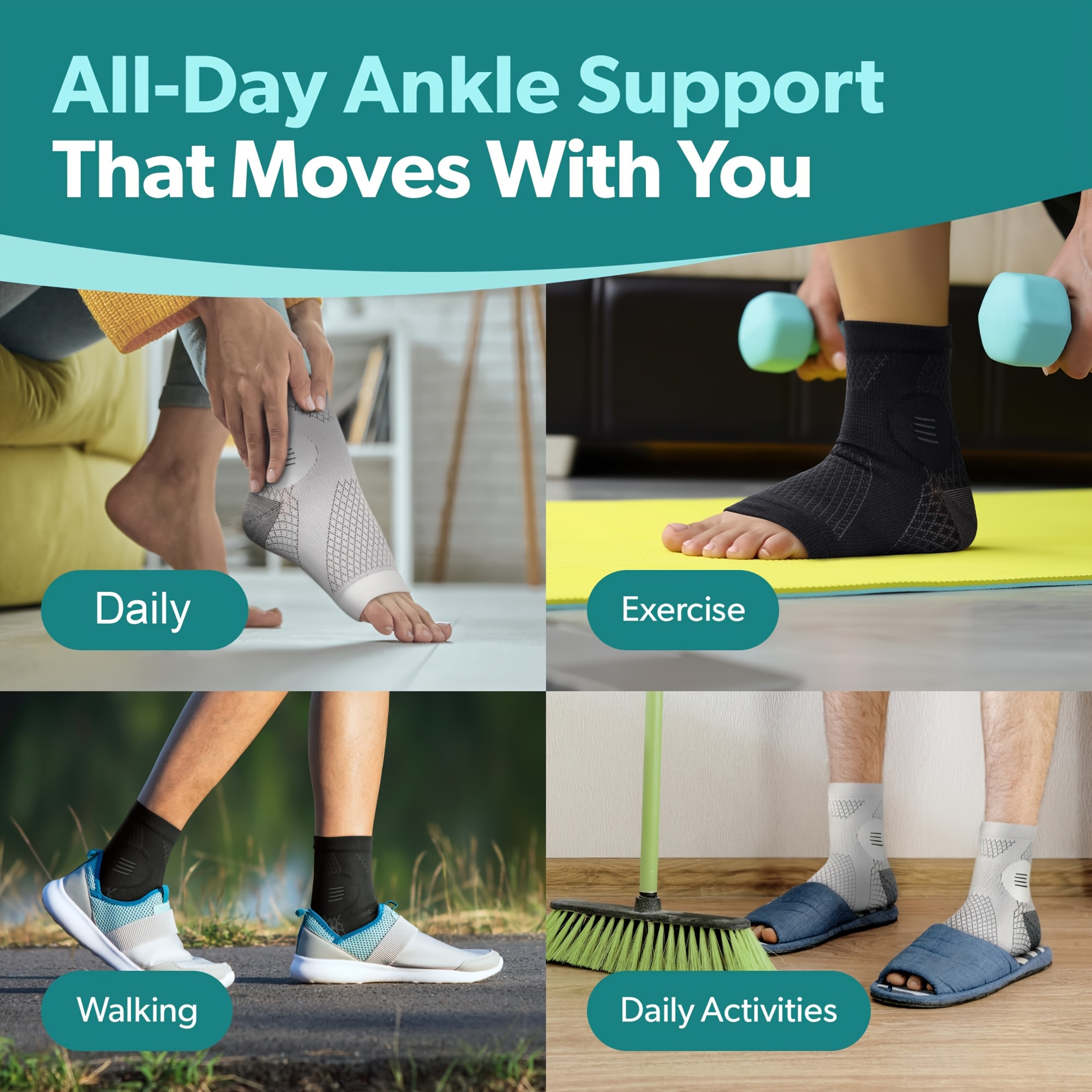 Ankle Compression Socks with Arch Support Open Toe Foot Sleeves – view 4