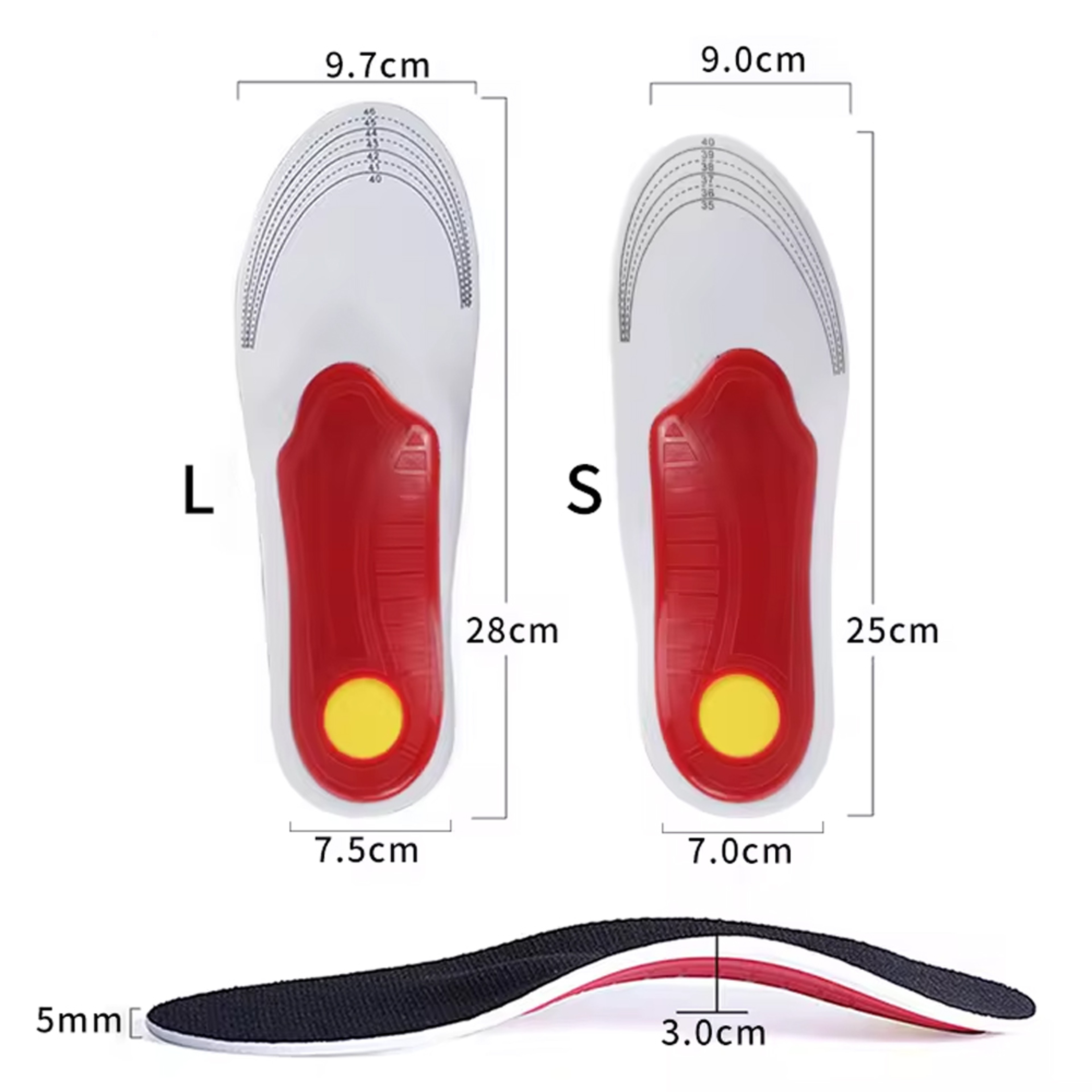 Orthopedic Arch Support Insoles for Plantar Fasciitis and Flat Feet – view 7