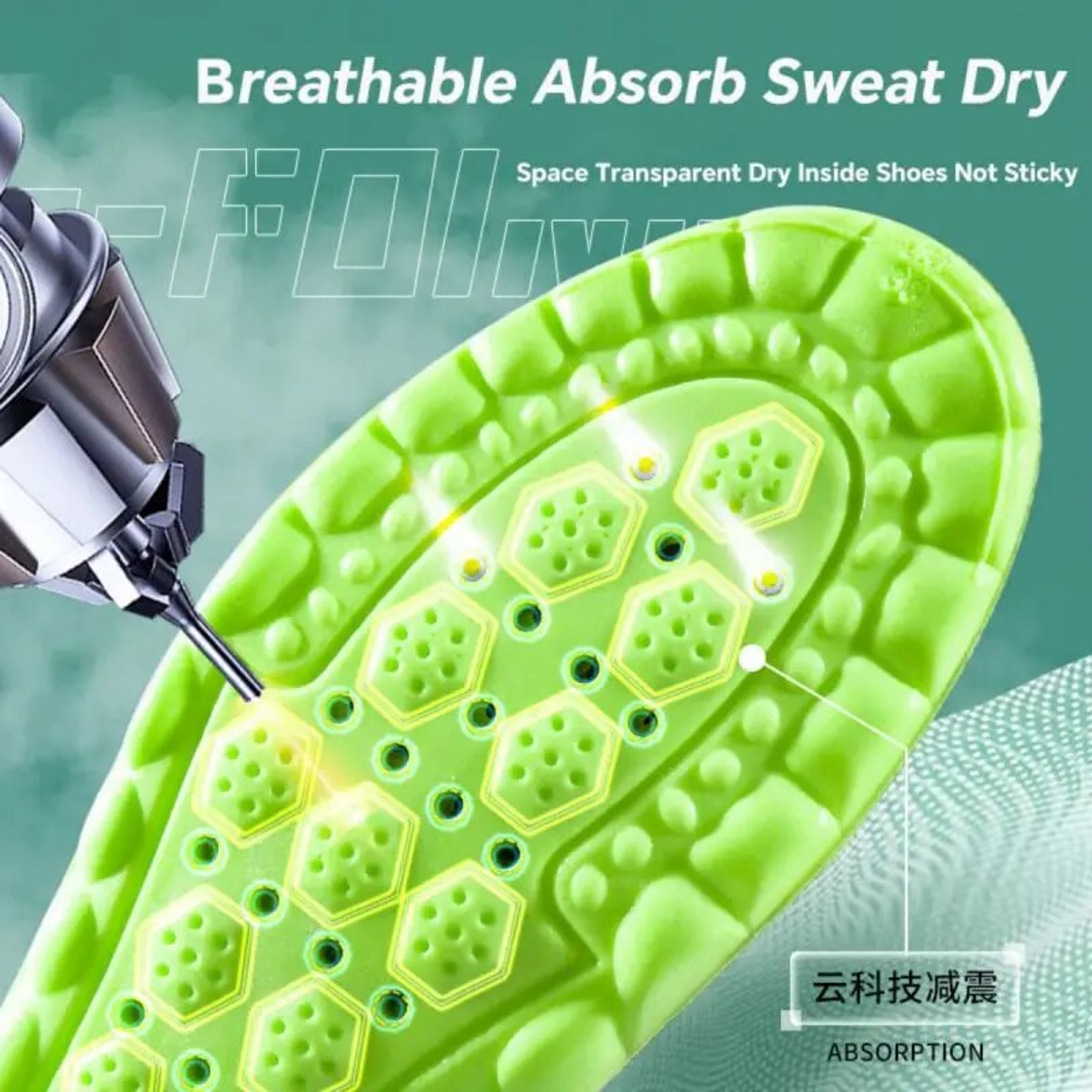 4D Cloud Sport Insoles With Air Cushion Shock Absorption And Breathable Comfort 4