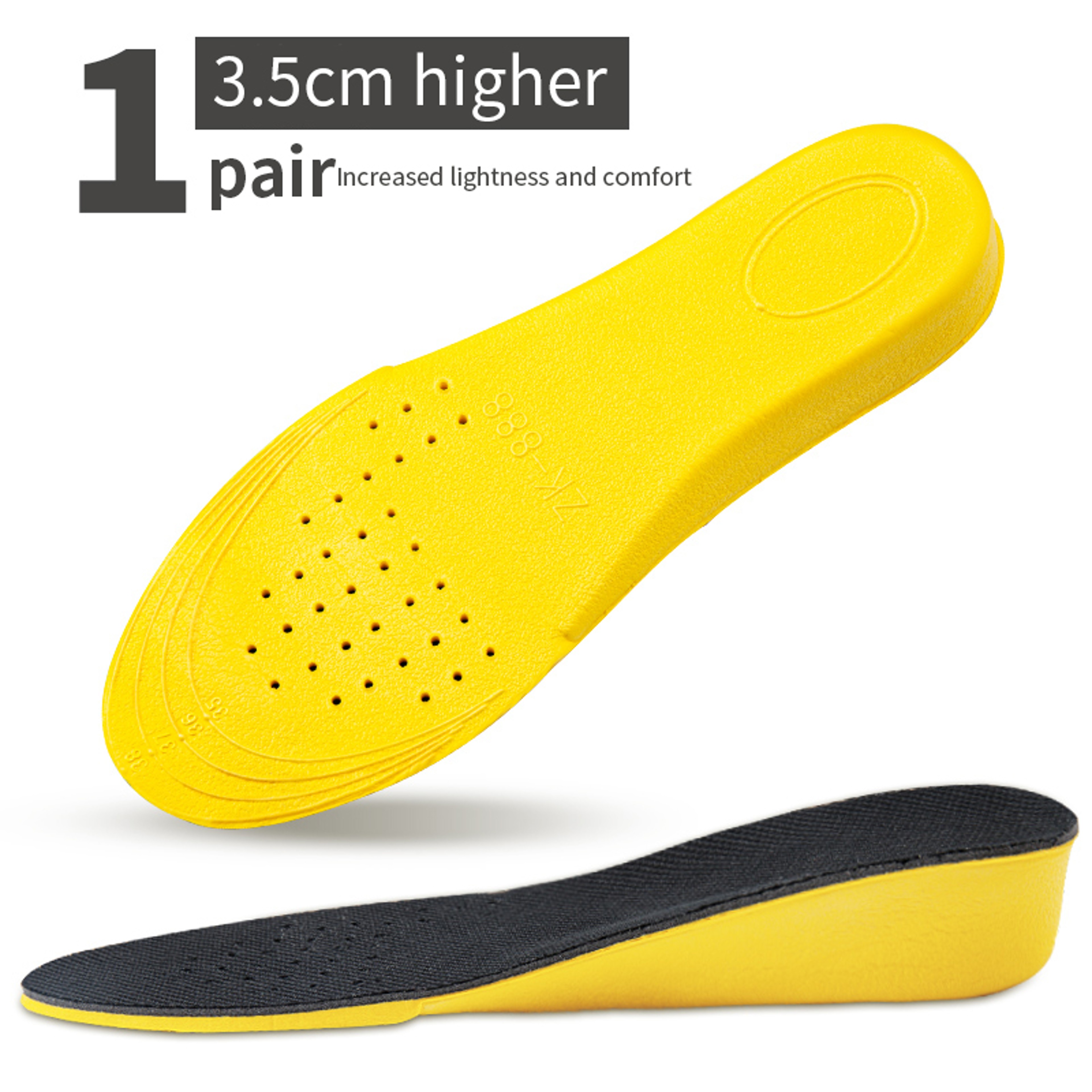 Invisible Height Increase Insoles Breathable Shock Absorbing Heel Lift Inserts For Men And Women 8