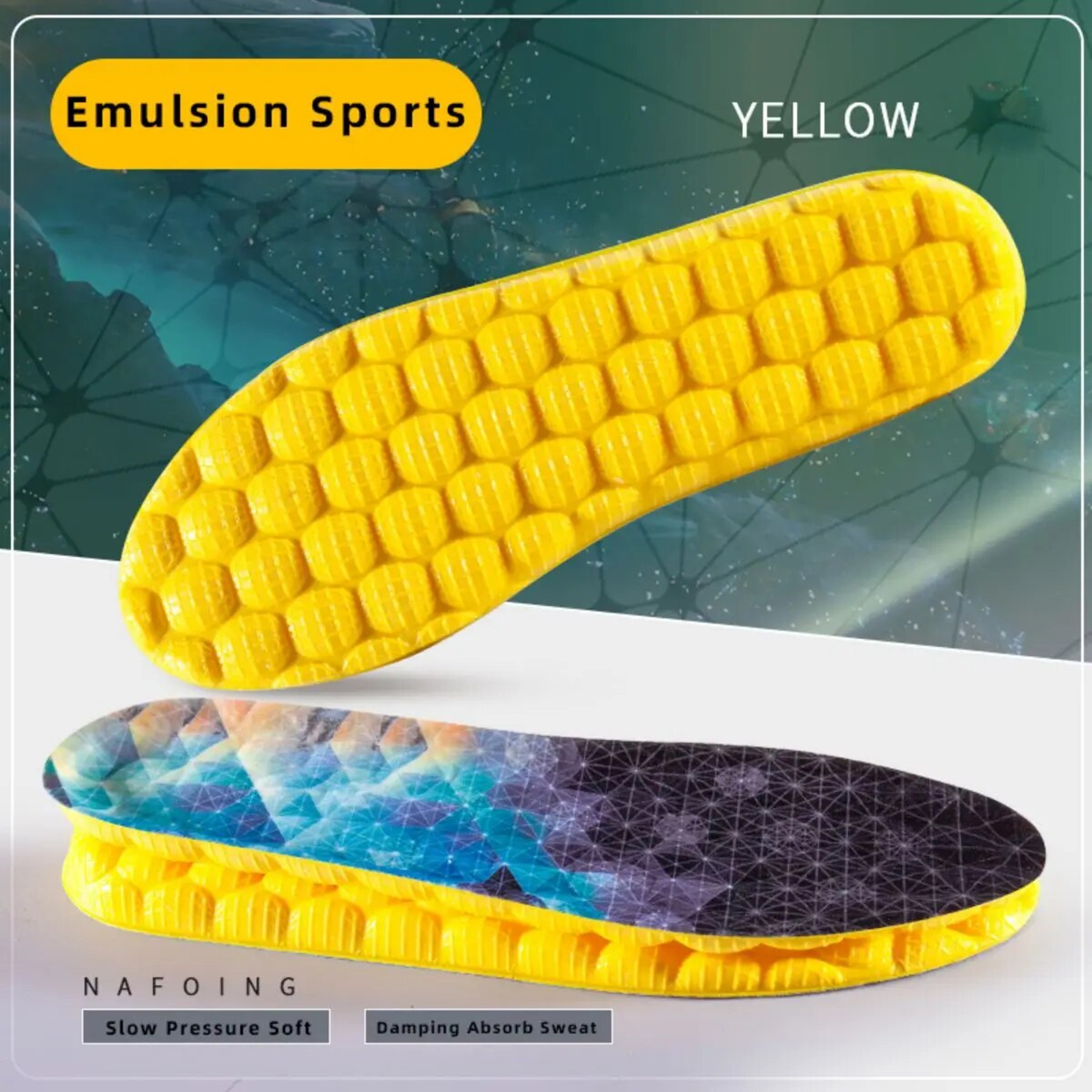 4D Cloud Sports Insoles Breathable Memory Foam Shock Absorbing Shoe Inserts – view 7