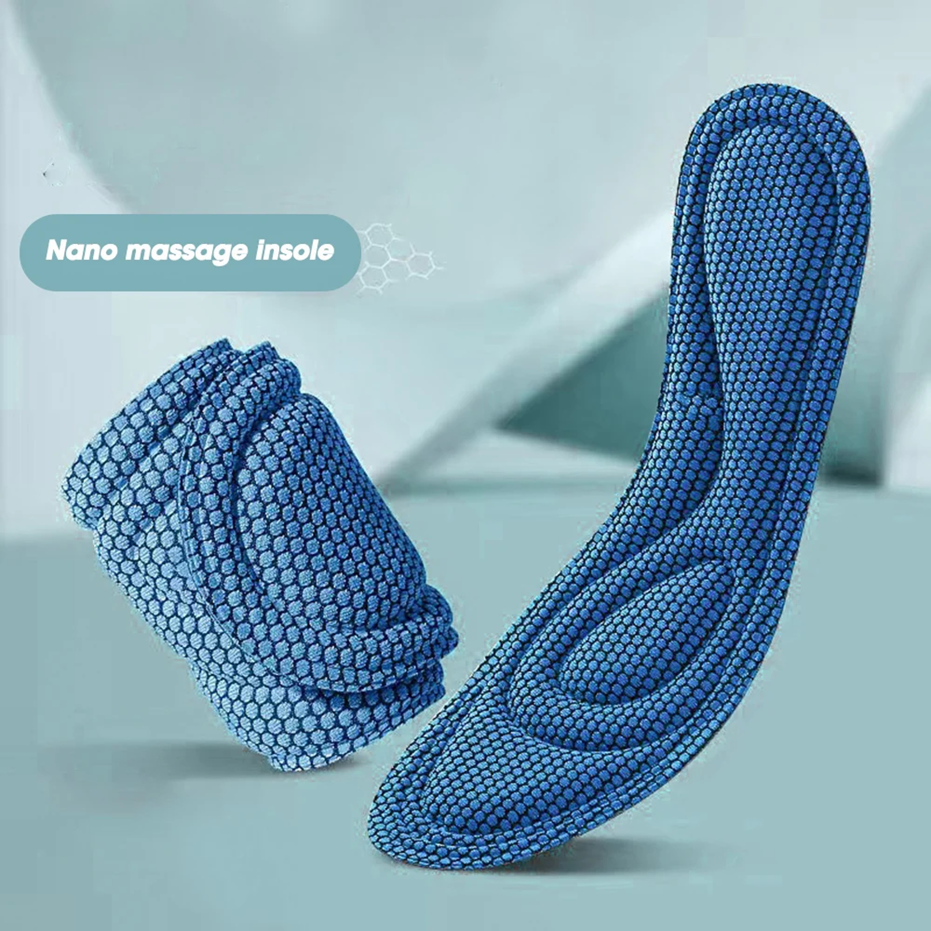 Memory Foam Orthopedic Insoles With Shock Absorbing Breathable Cushion 4pcs 5