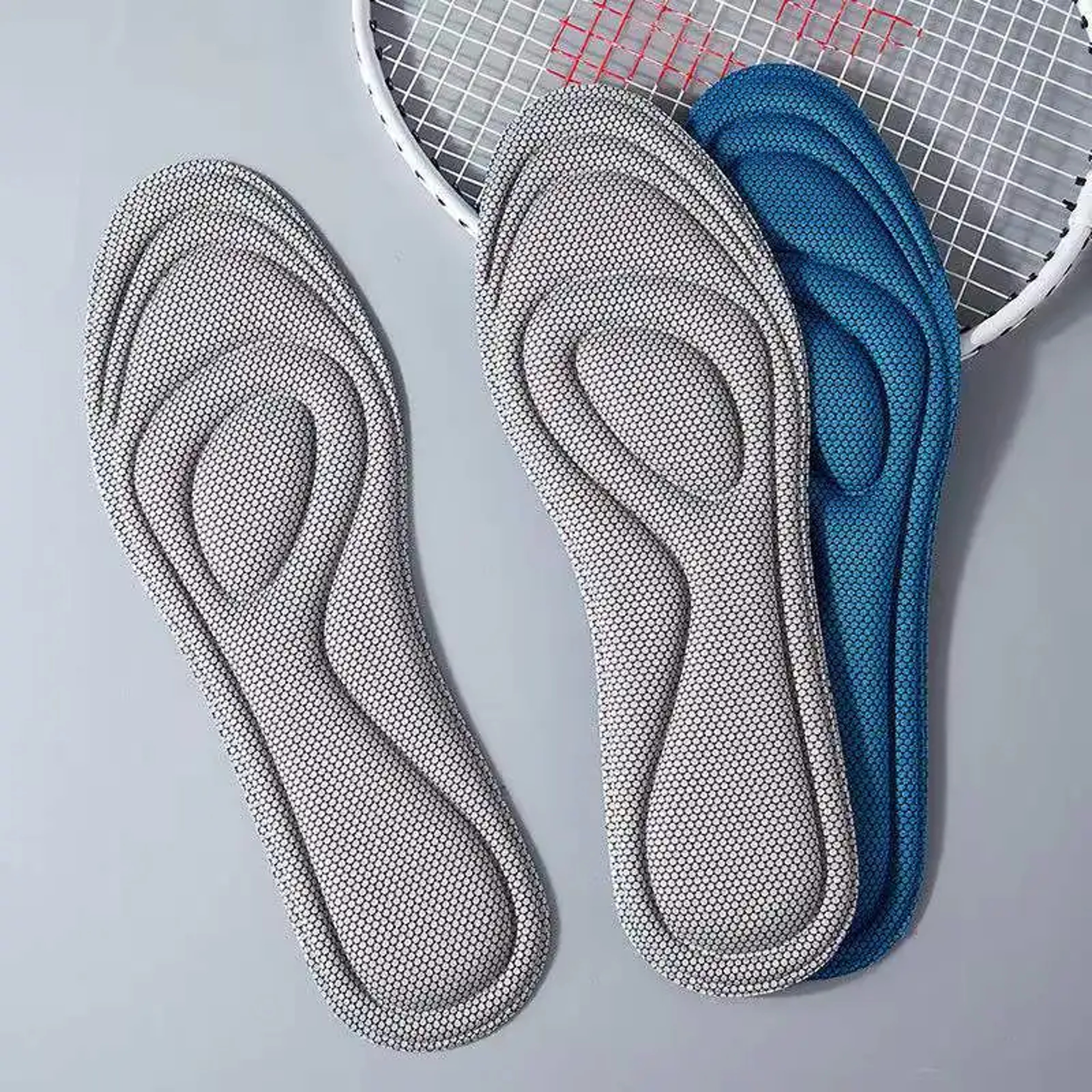 Memory Foam Orthopedic Insoles With Shock Absorbing Breathable Cushion 4pcs 6